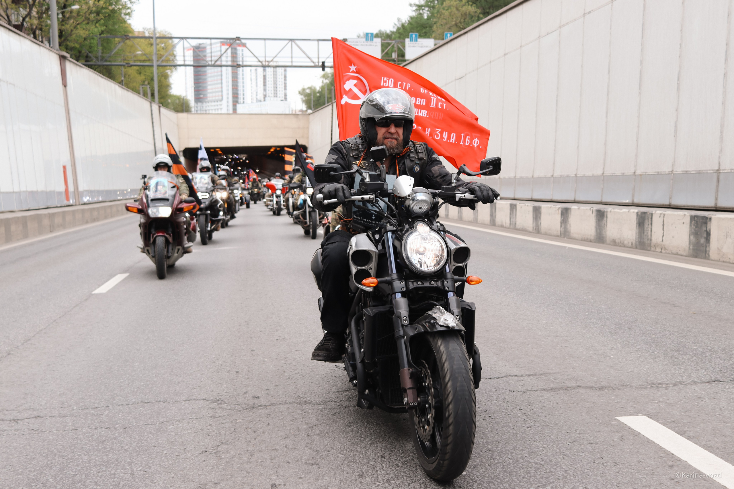 Открытие мотосезона 2025 «Ночные Волки"/ Москва. Репортажный фотограф в Москве и Зеленограде Karina-vozd