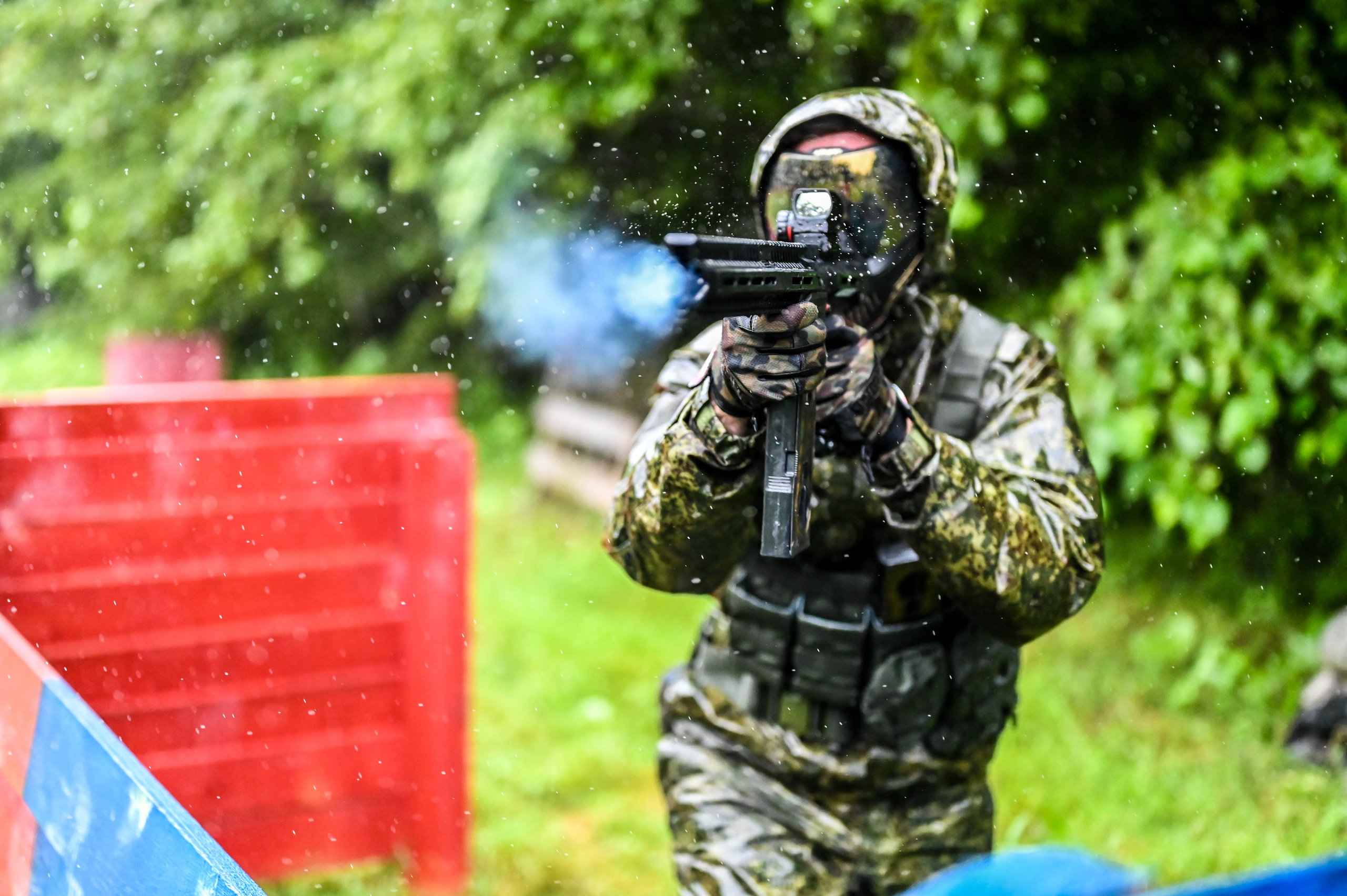 Пейнтбол в Дождь. Фоторепортажи Сахалина