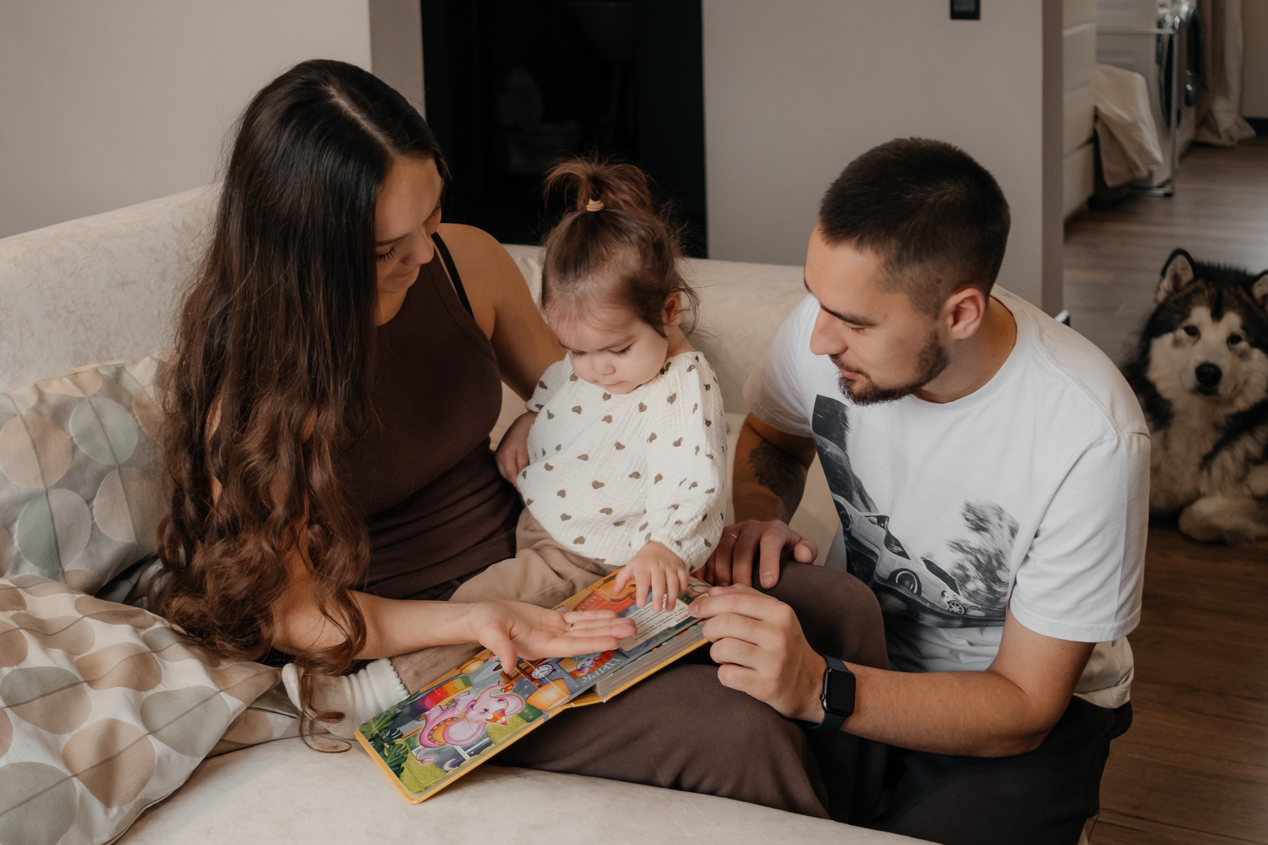 Катя, Саша и Еся | домашняя съемка. Фотограф в Новосибирске Диана Ильиных