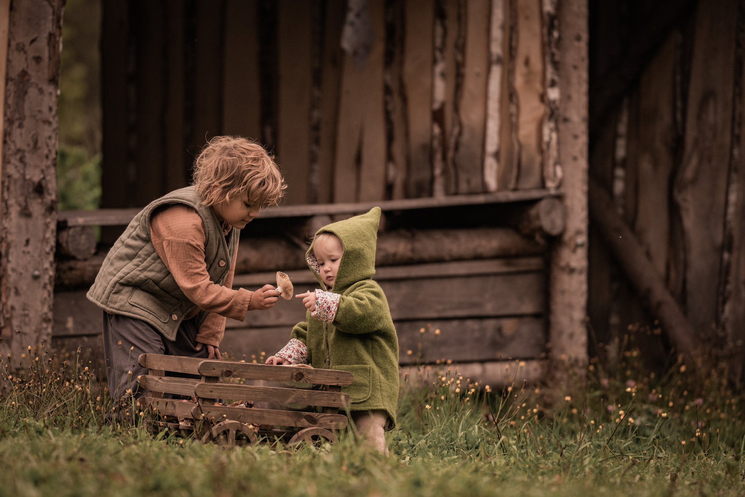 Никола-Ленивец. Дети. Осень. Грибы. Семейный фотограф Ефремова Виктория