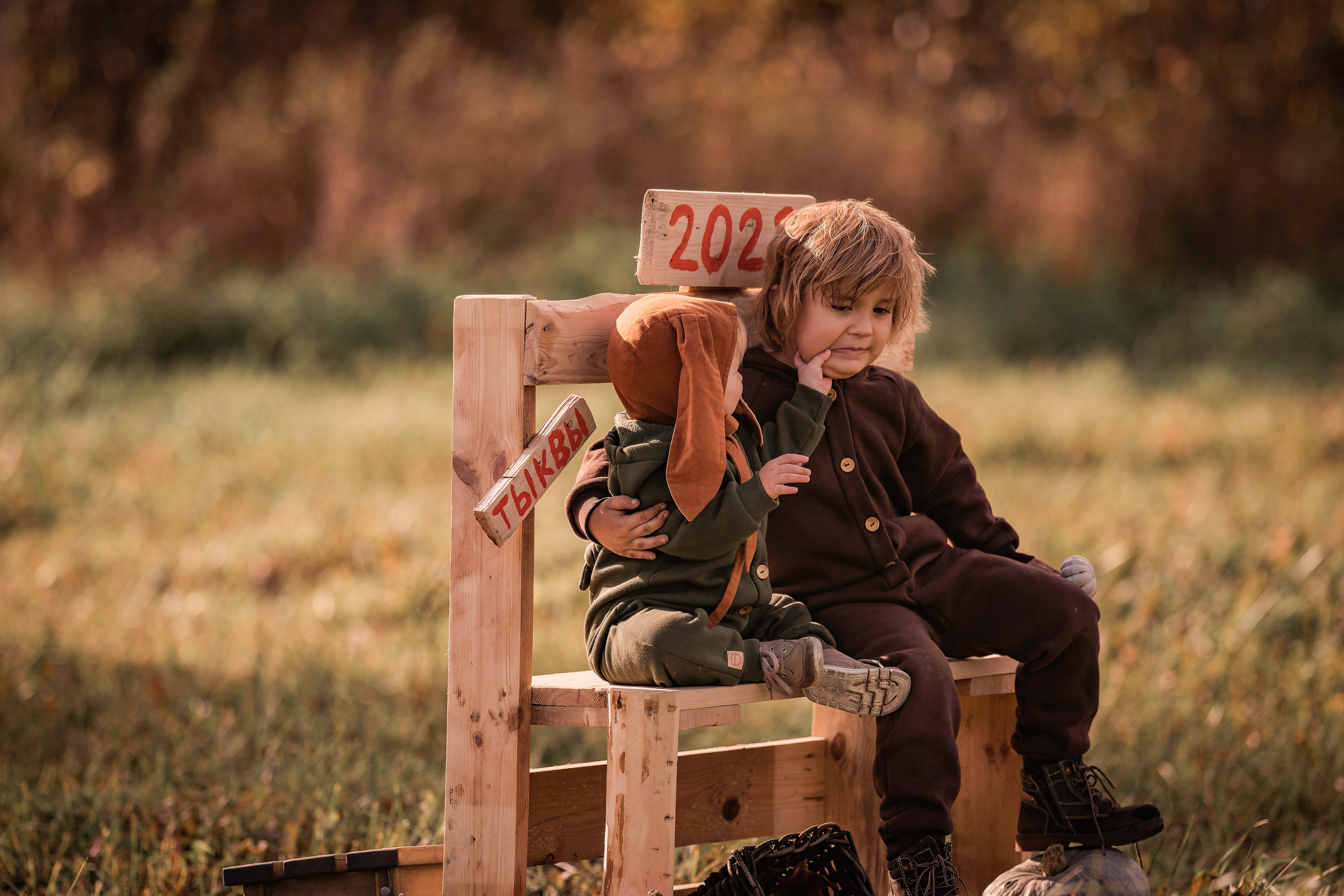 Осень, тыквы, дети. Семейный фотограф Ефремова Виктория