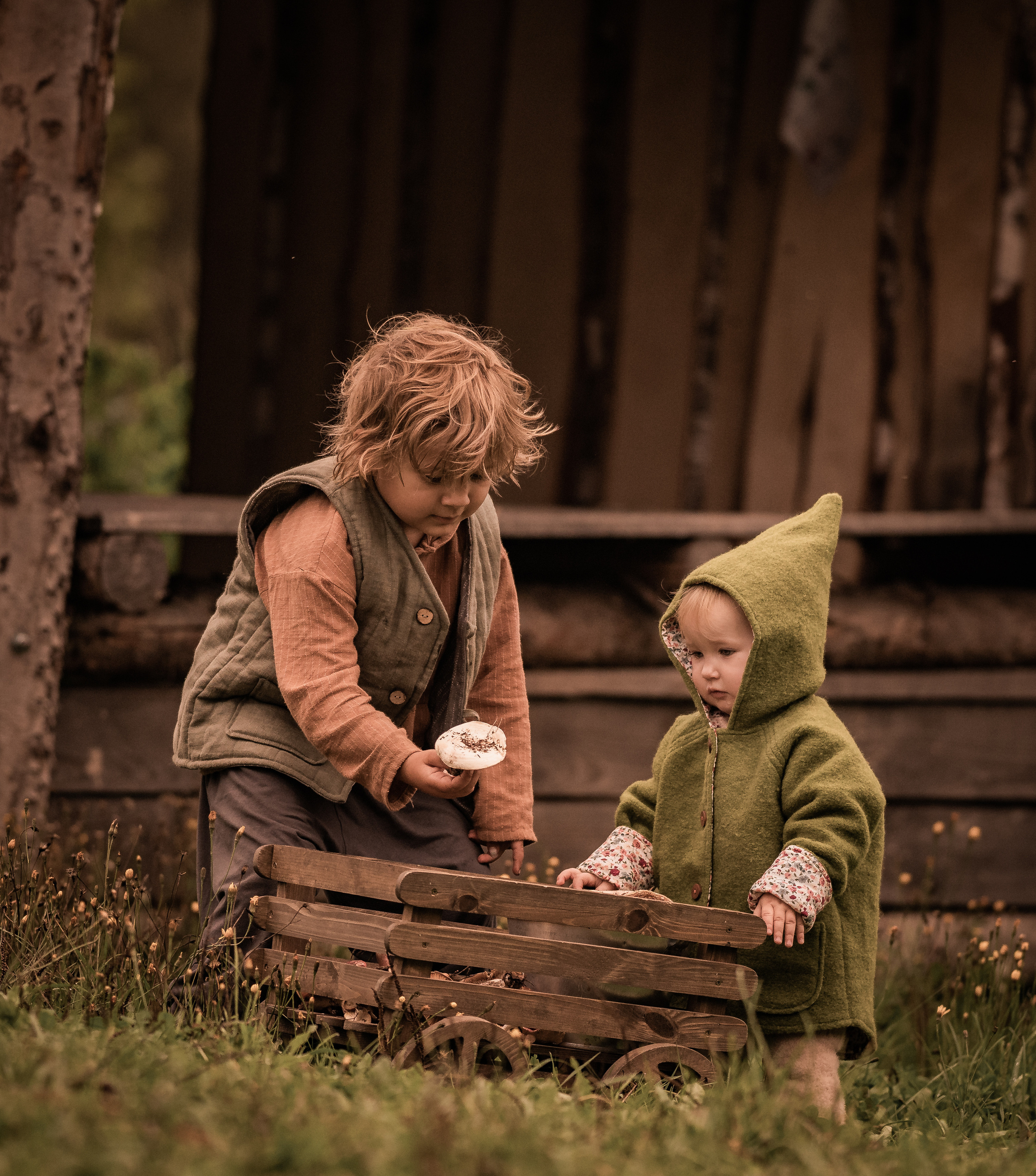 Никола-Ленивец. Дети. Осень. Грибы. Семейный фотограф Ефремова Виктория