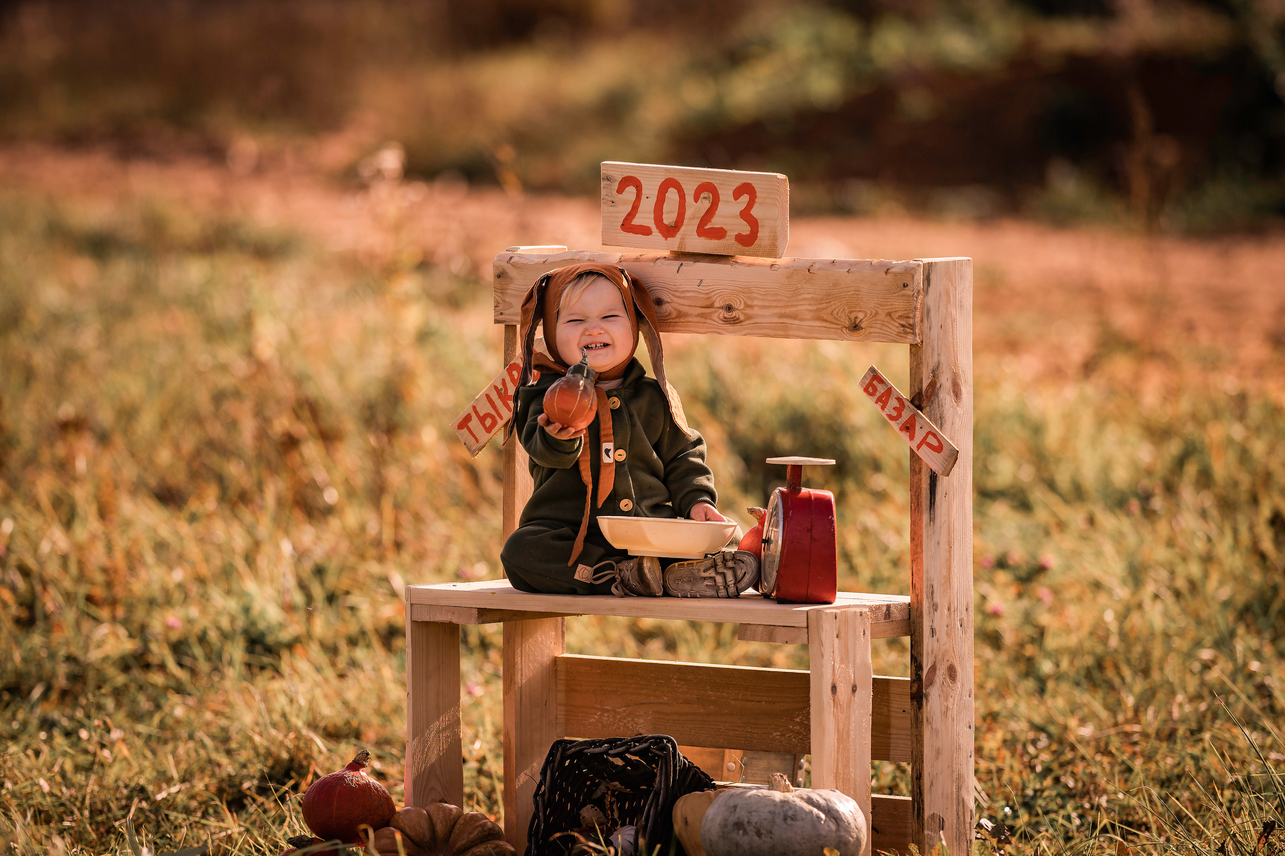 Осень, тыквы, дети. Семейный фотограф Ефремова Виктория