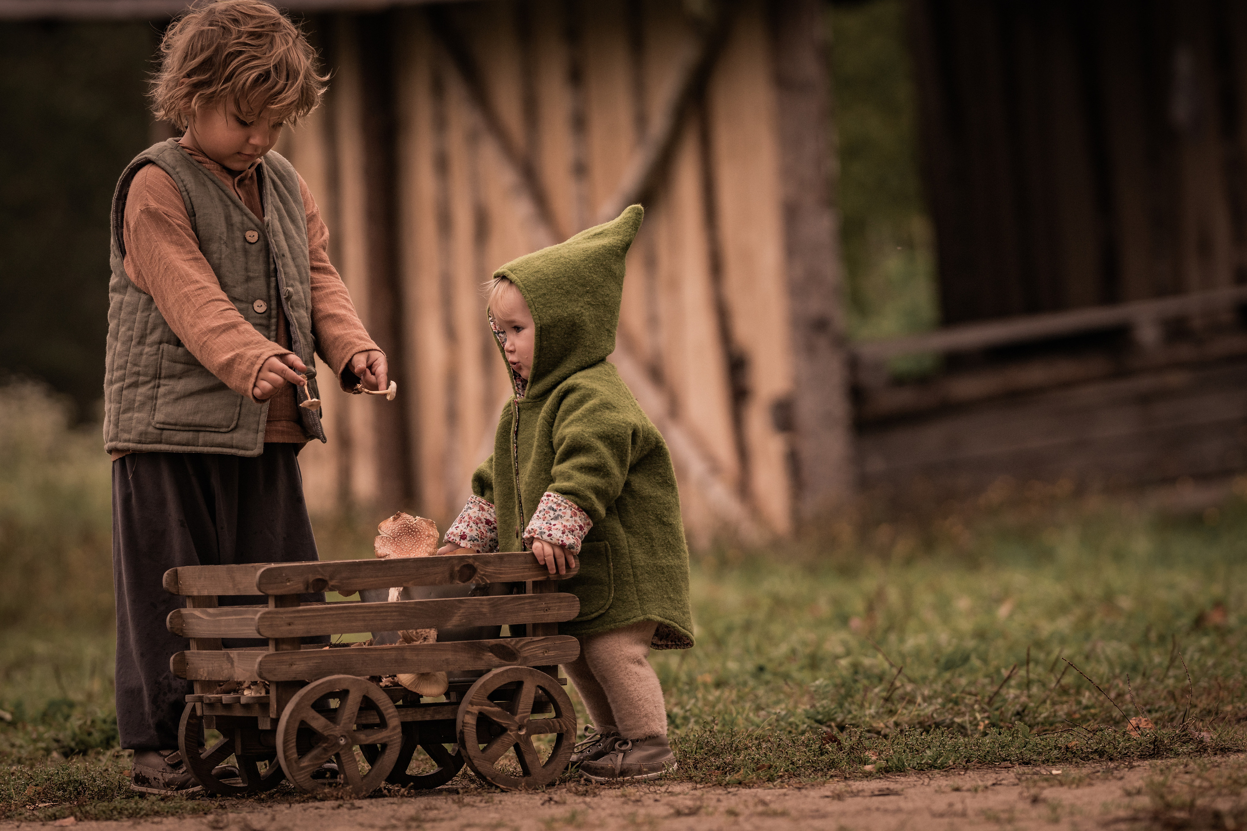 Никола-Ленивец. Дети. Осень. Грибы. Семейный фотограф Ефремова Виктория