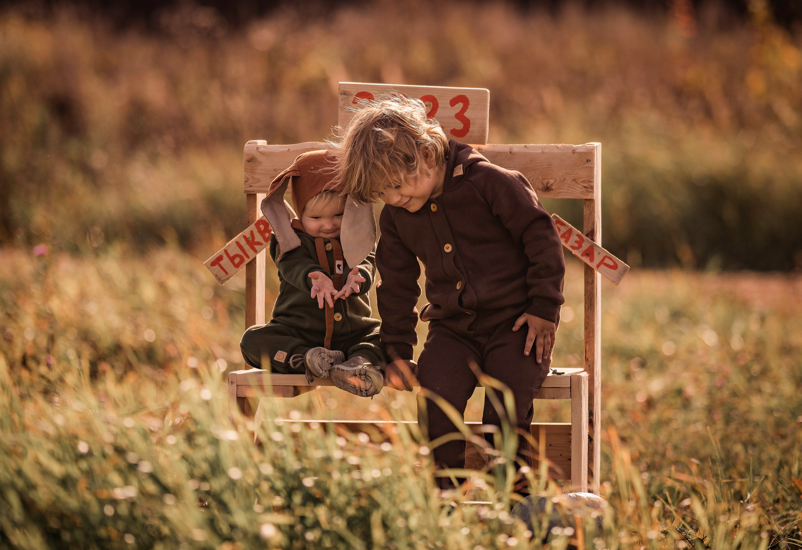 Осень, тыквы, дети. Семейный фотограф Ефремова Виктория