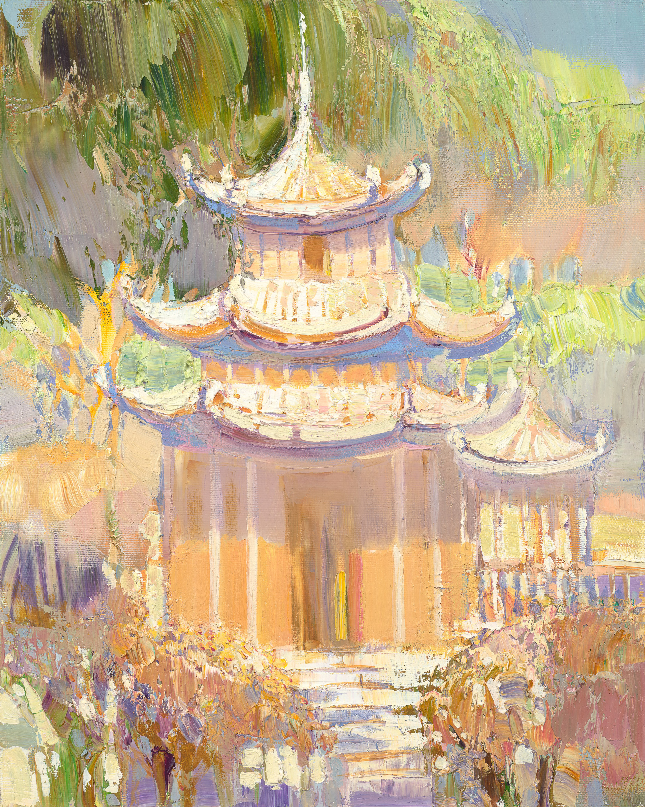 «Пагода» - художник Лариса Блохина (холст, масло, 50x40см, 2016)