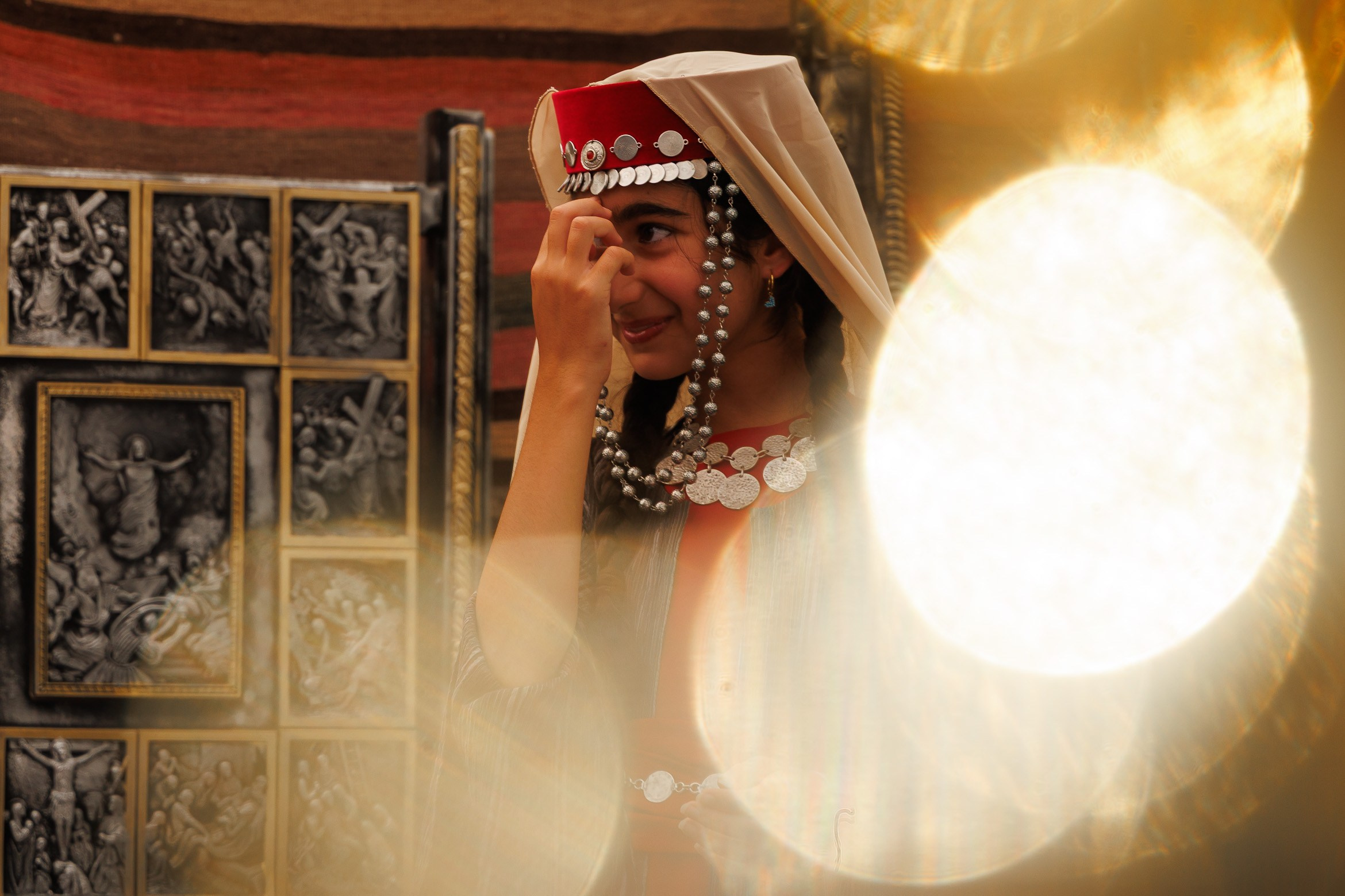 Armenian national dress and dance. Press photo