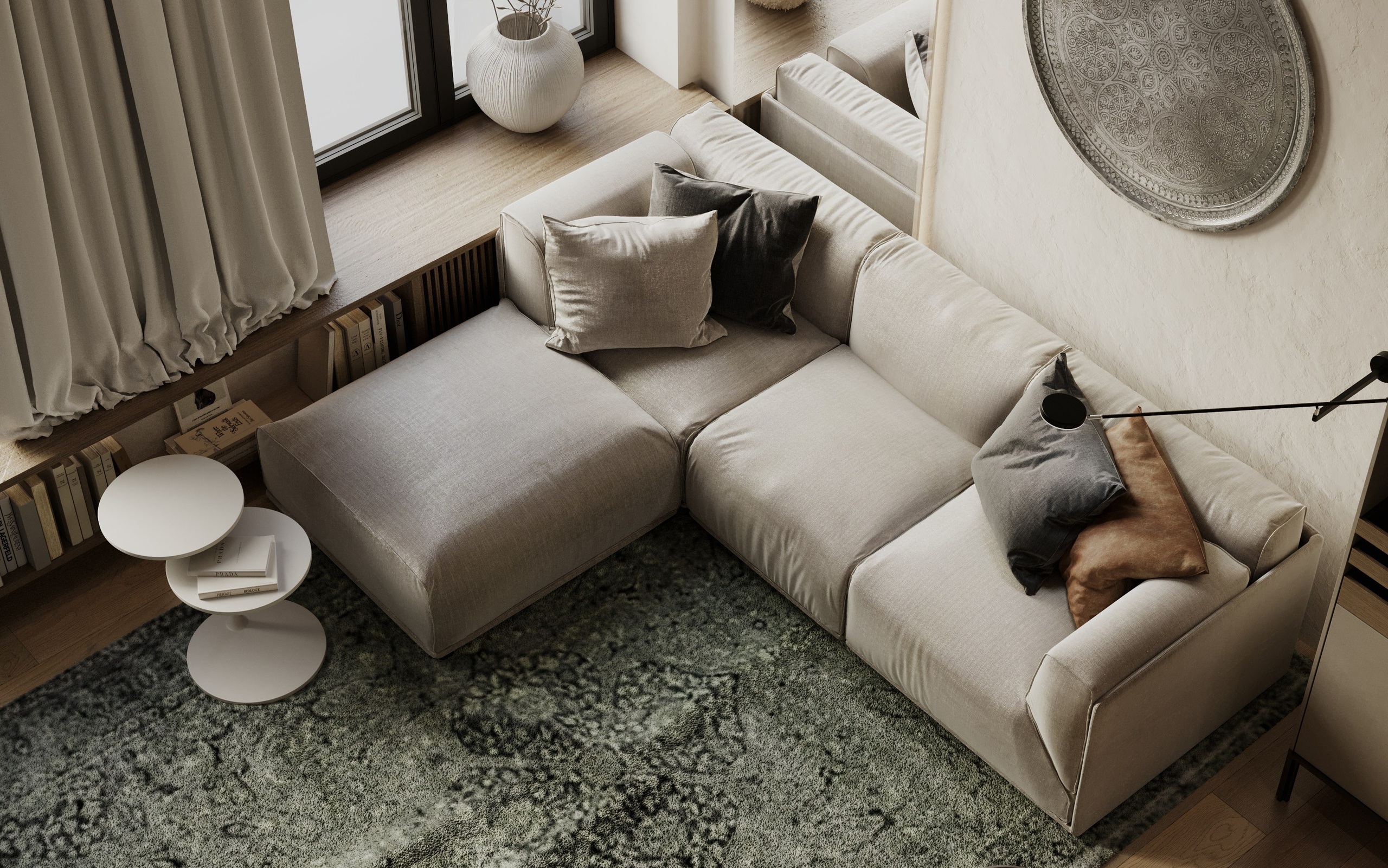 Гостиная зона Клубный дом «West Garden». Интерьеры и архитекура