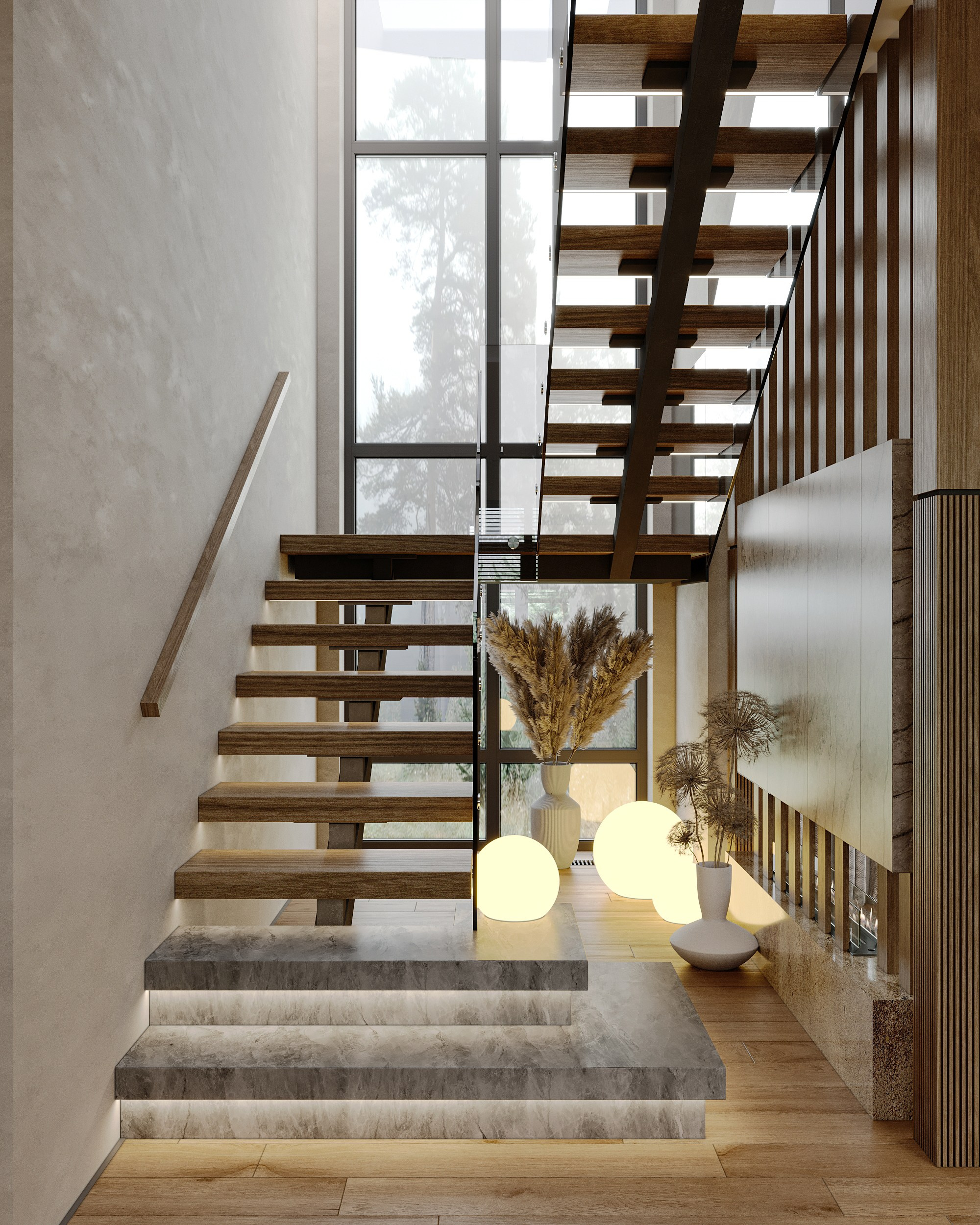 Визуализация загородного дома (интерьерная). Королёва Анастасия | 3D визуализатор