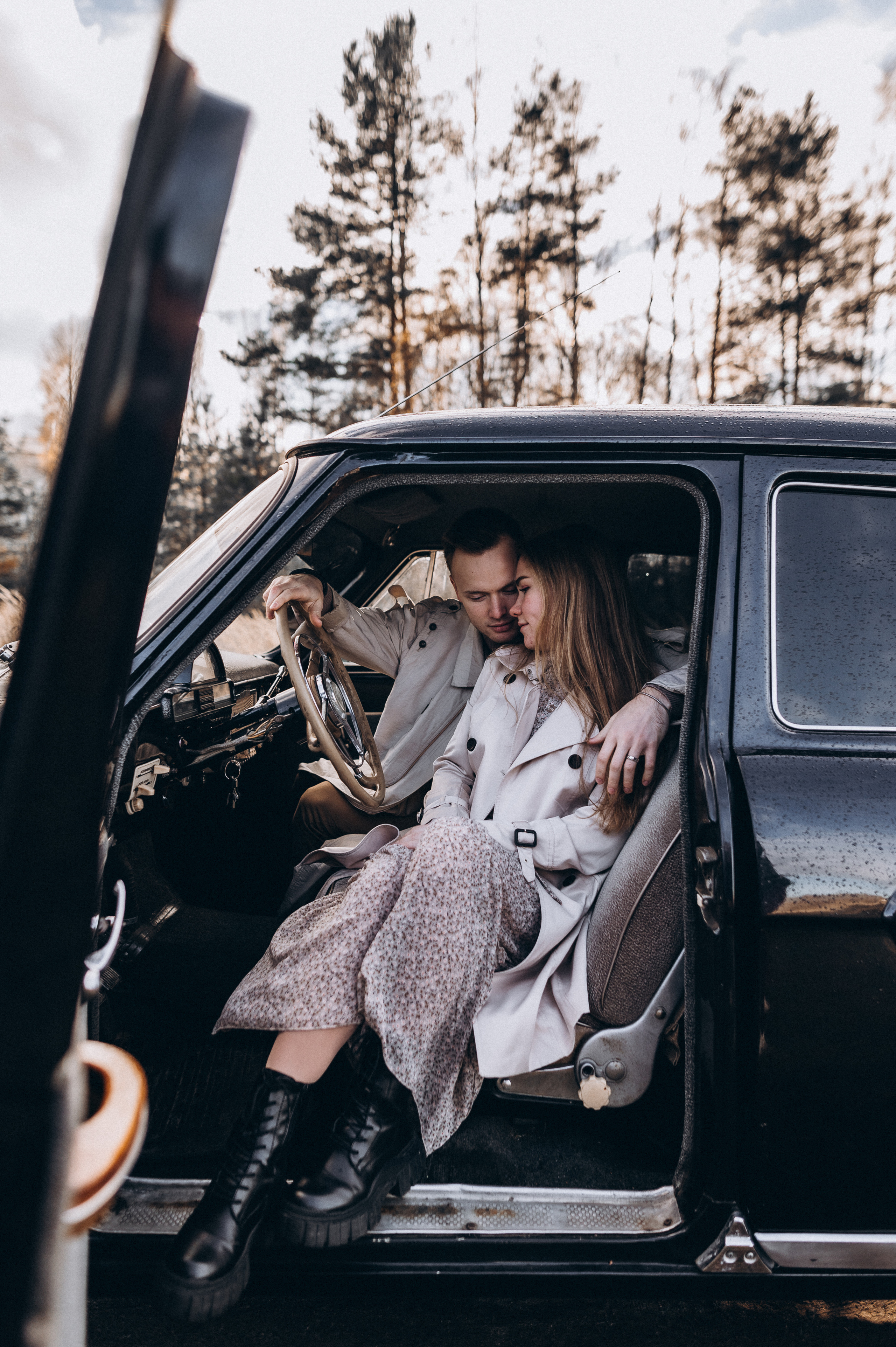 Ретро-машина, лав-стори. Фотограф ПИТЕР СПБ Надежда Баранова