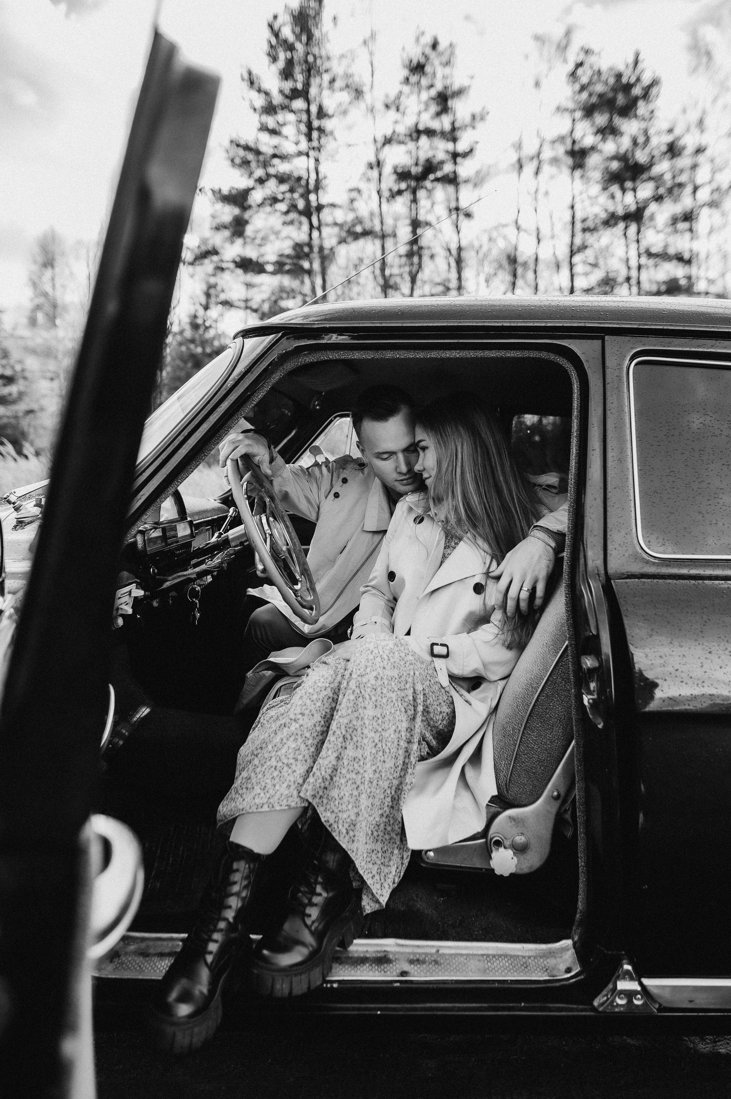 Ретро-машина, лав-стори. Фотограф ПИТЕР СПБ Надежда Баранова