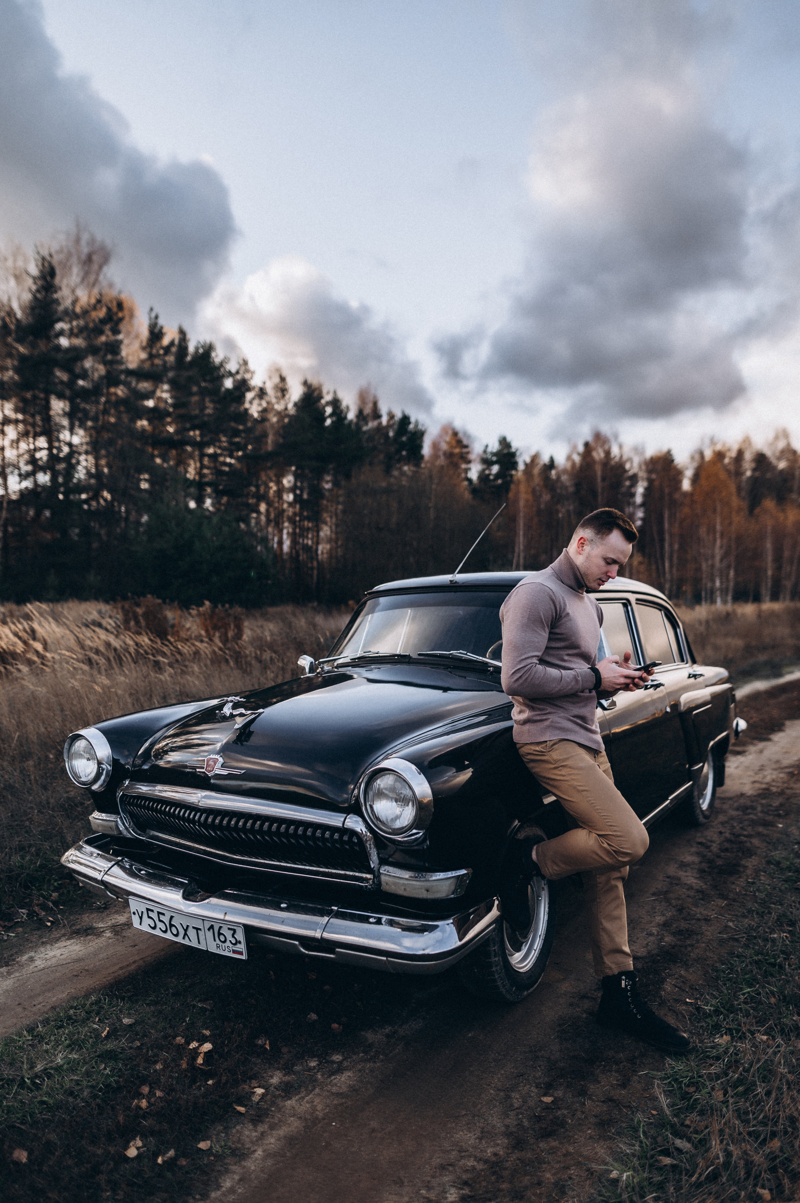 Ретро-машина, лав-стори. Фотограф ПИТЕР СПБ Надежда Баранова