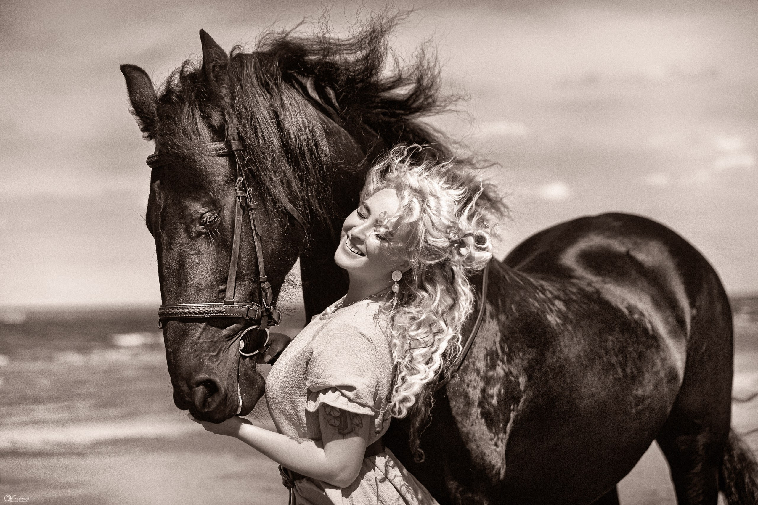 Фотосессии с лошадьми летом. Фотограф женский и мужской портрет Санкт-Петербург
