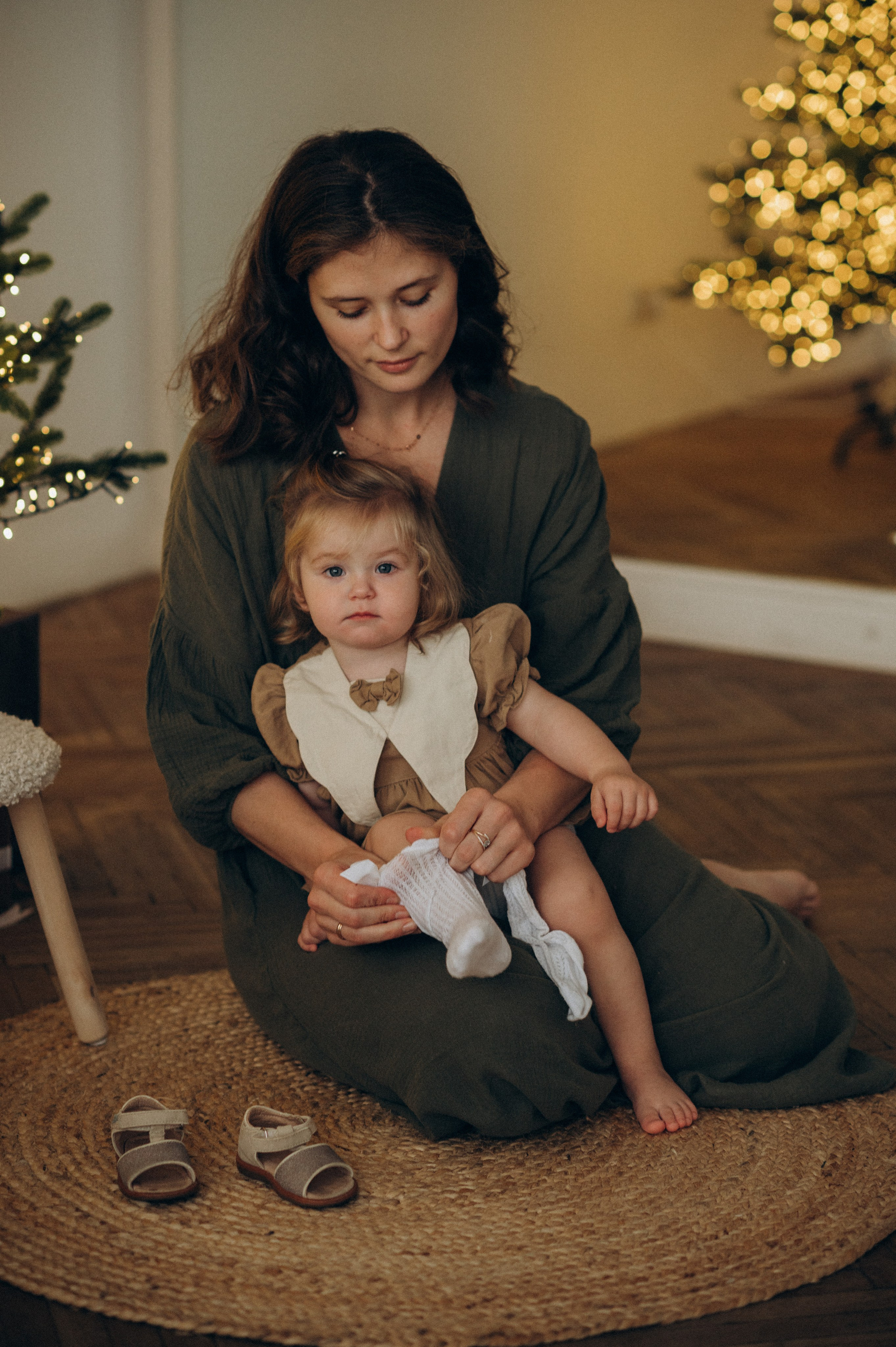 Семейная новогодняя фотосессия в студии. Семейный фотограф в Домодедово и Москве Елена Пичугина
