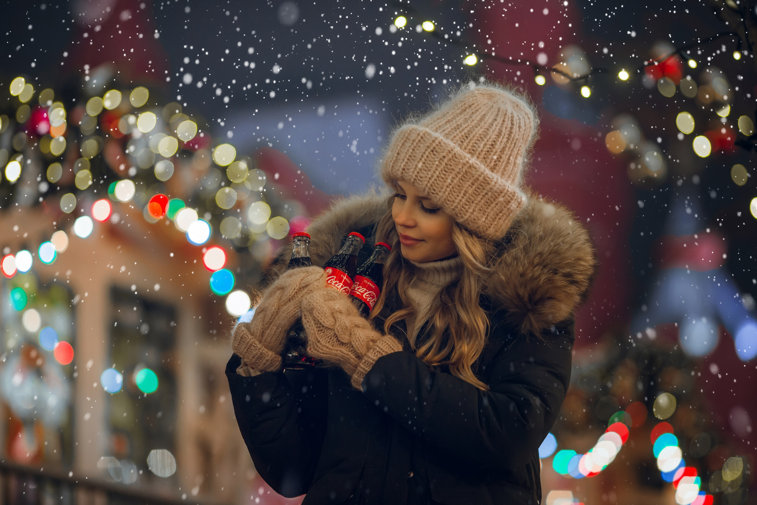 Юля и Кока-кола. Фотограф на Крещение, семейный фотограф в Москве