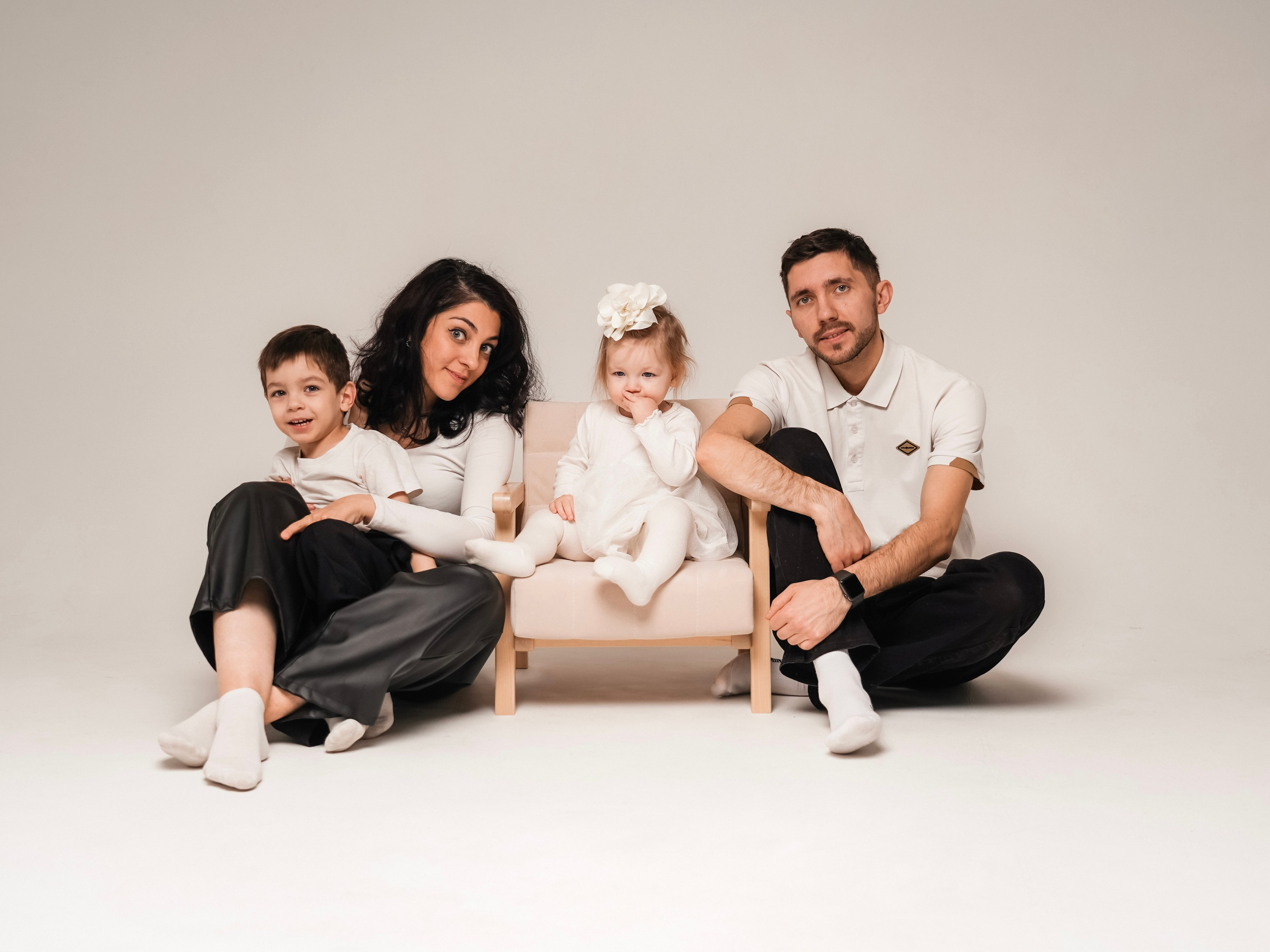 Семейная съемка на циклораме. Анна, фотограф Москва, Зеленоград