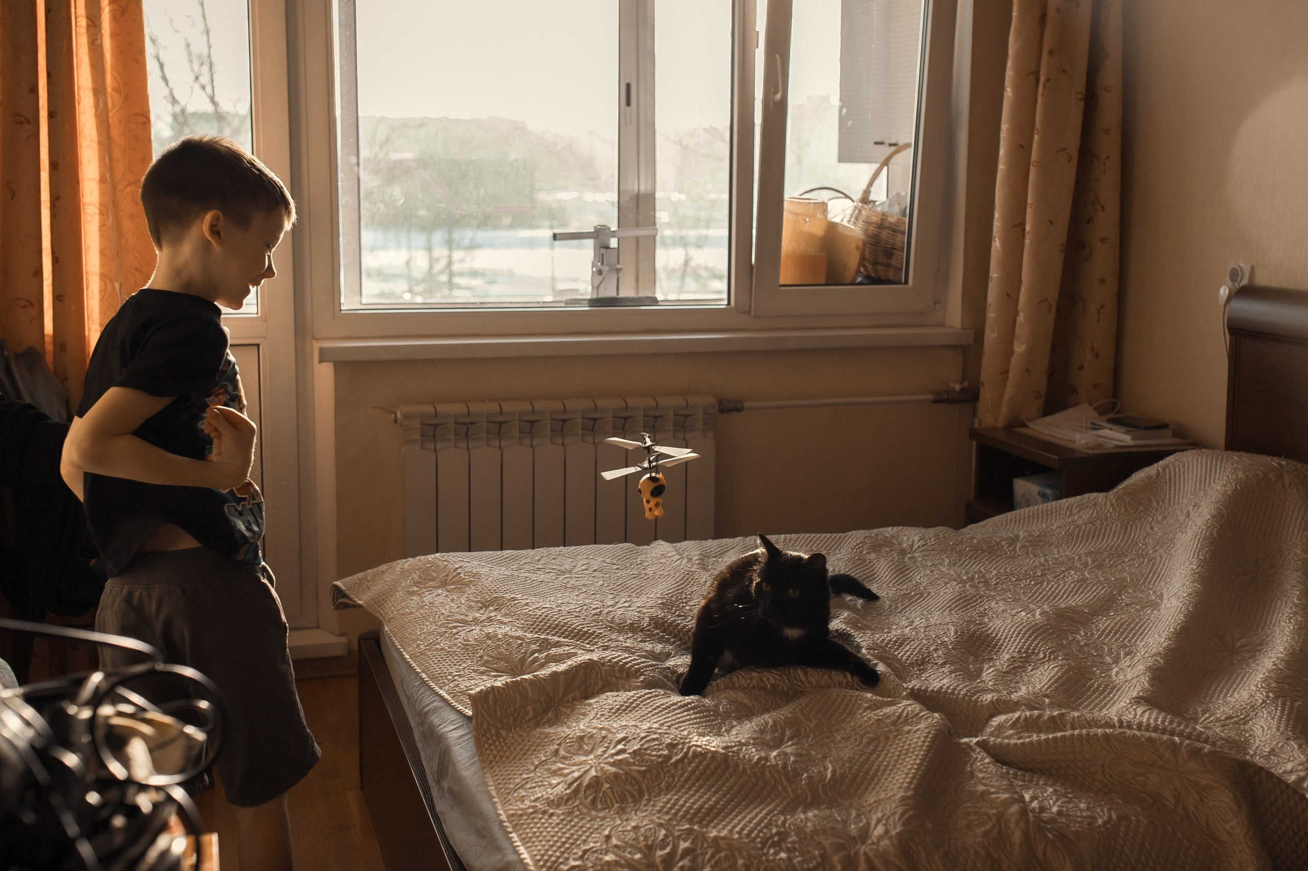 Мальчик, кот и Человек-паук. Семейный фотограф в Москве Марина Аргунова