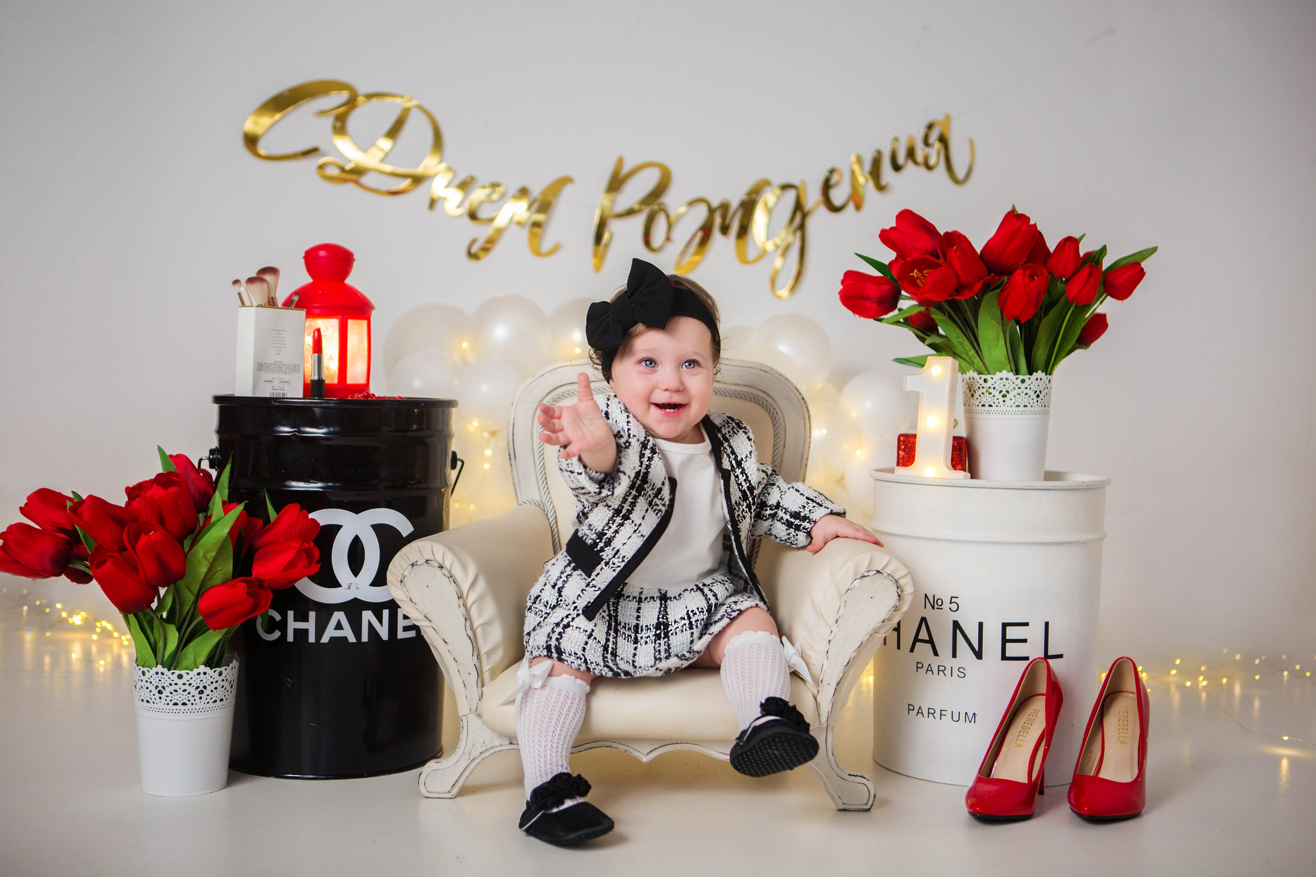 Даша, 1 год. Фотостудия «Антураж». Свадебный семейный и детский фотограф в Краснодаре Карина Федоровская