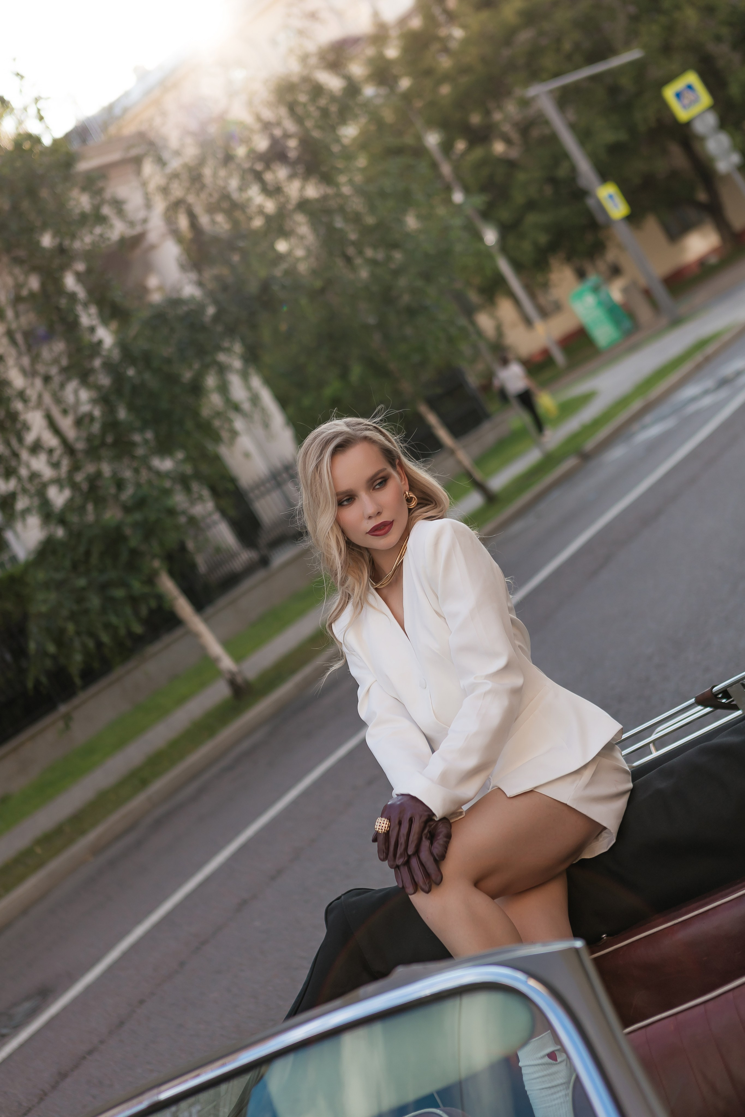 Съемка с ретро автомобилем, Алина. Фотограф Калуга