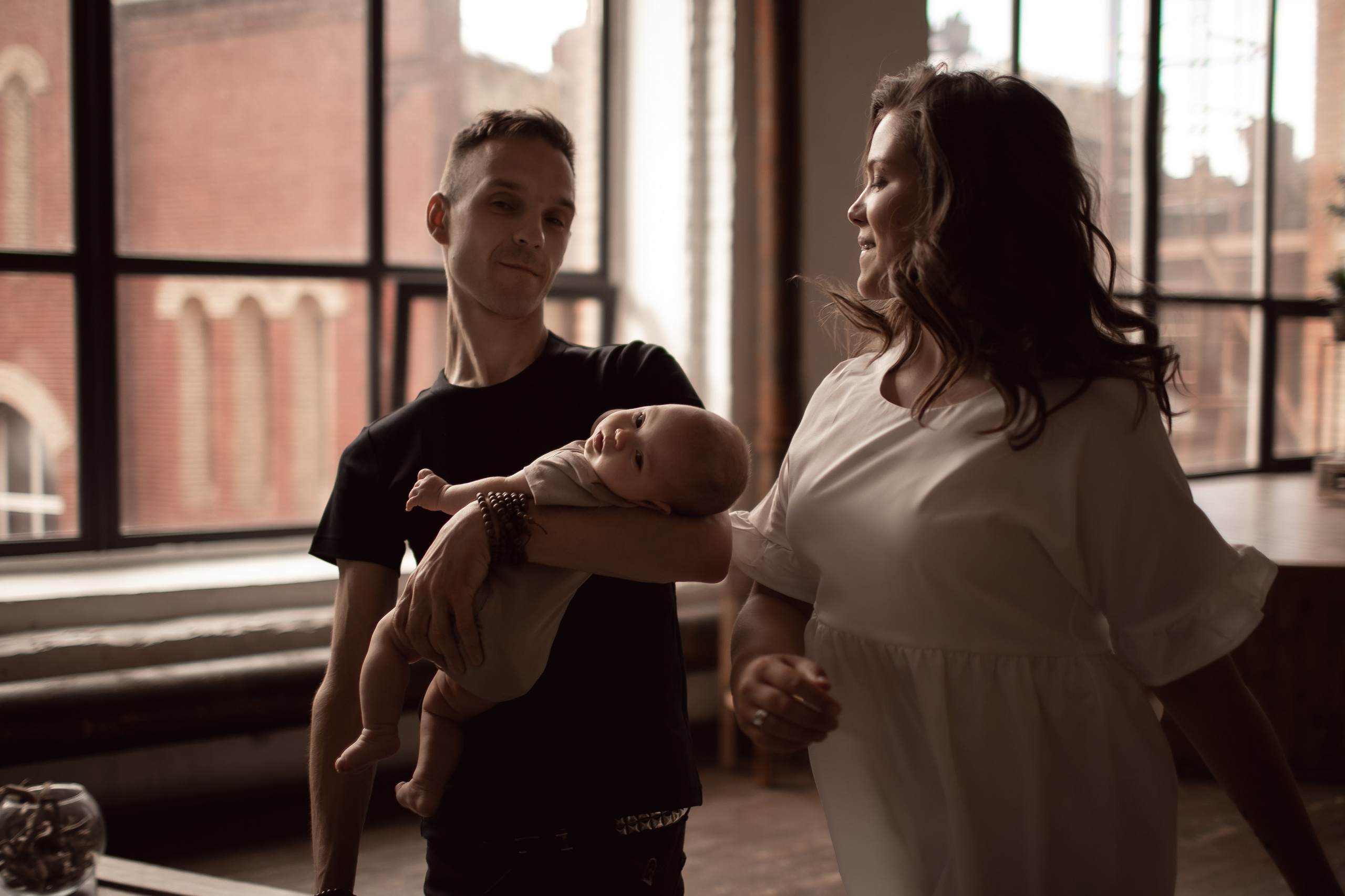 Валерия и Геннадий с крошкой. Семейный фотограф в Москве