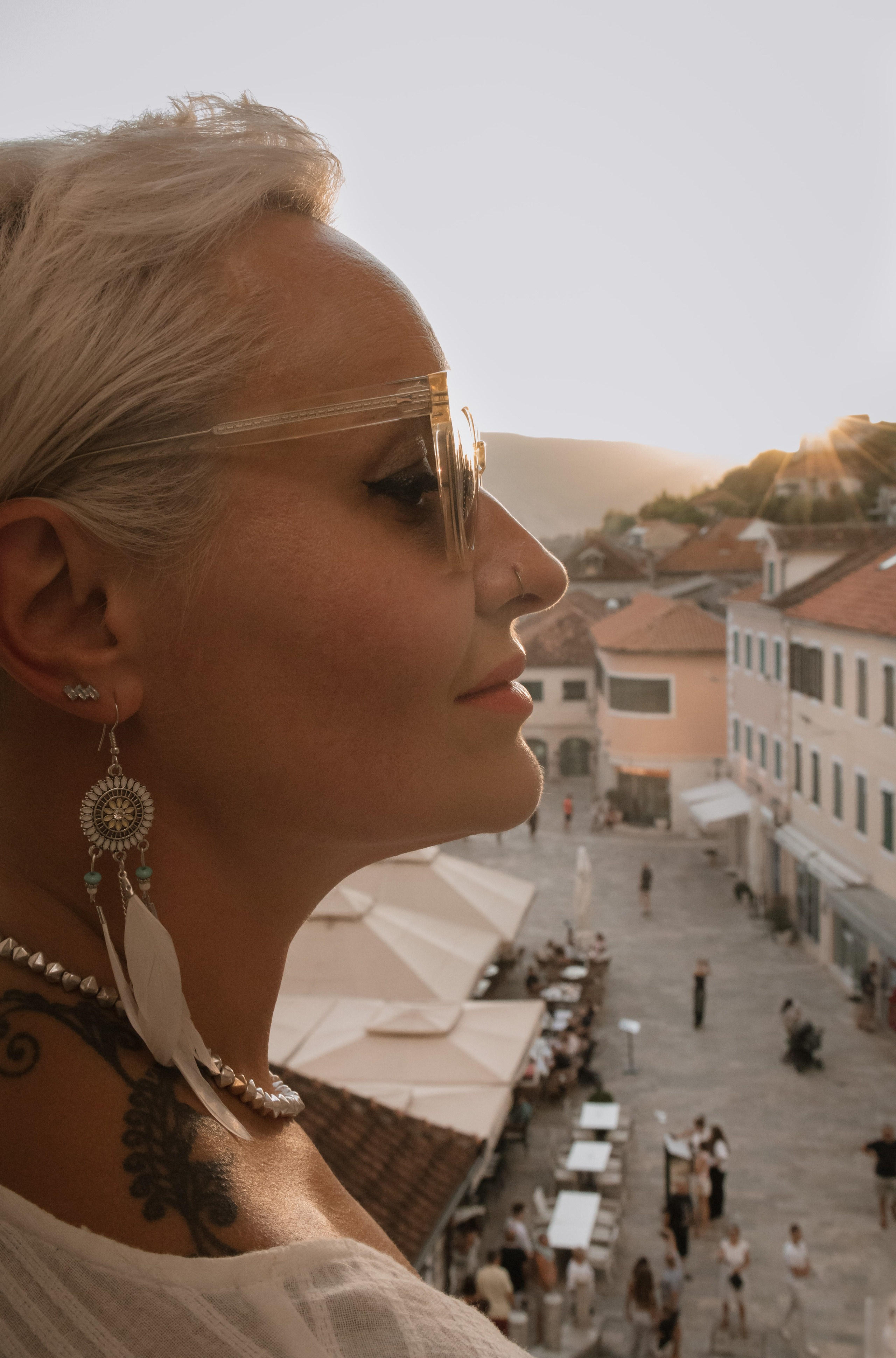 Закатный Херцег Нови с Марией. Portrait photographer in Tivat Montenegro Katerina Kirsanova