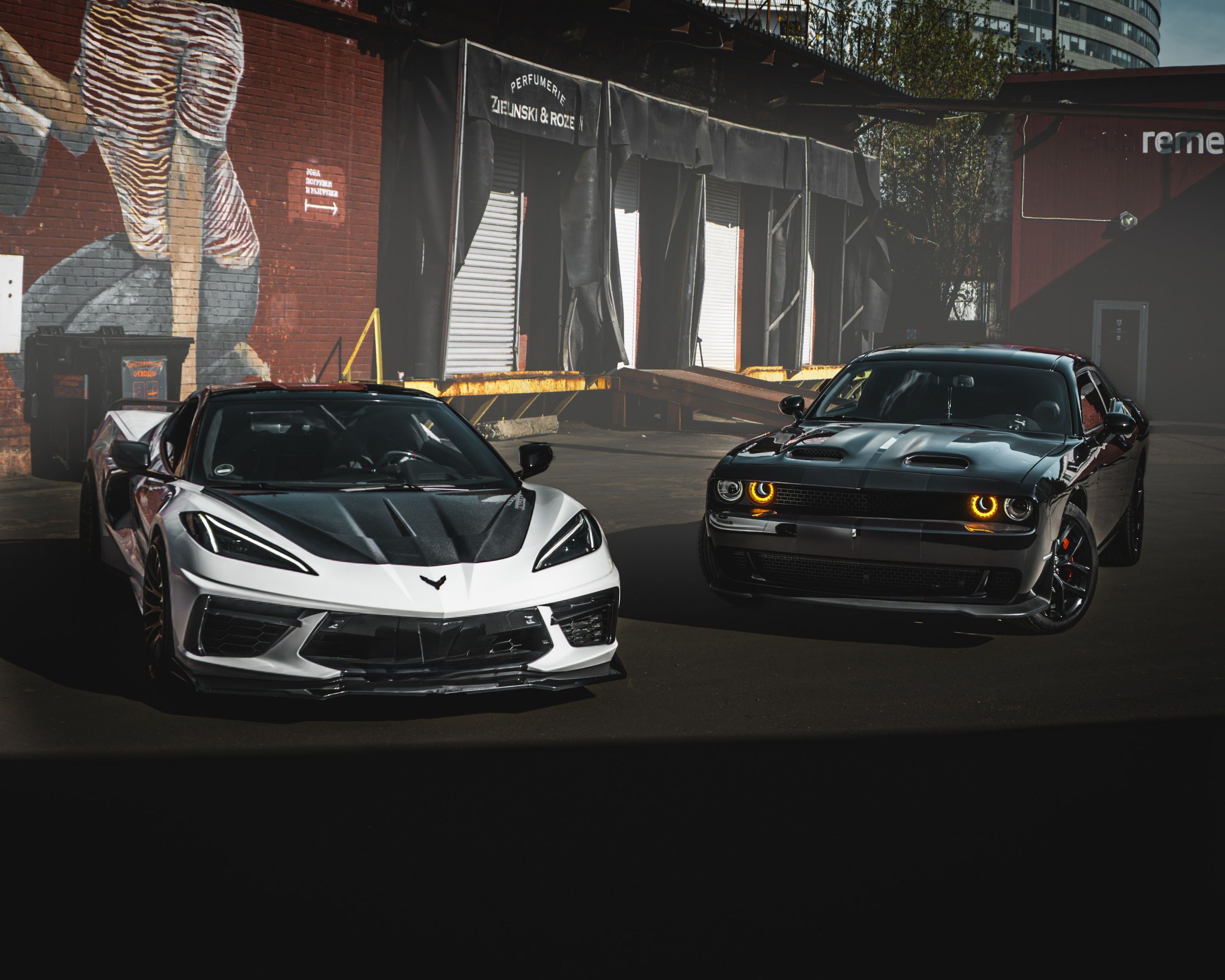 CHALLANGER & CORVETTE. Автомобильный фотограф в Москве