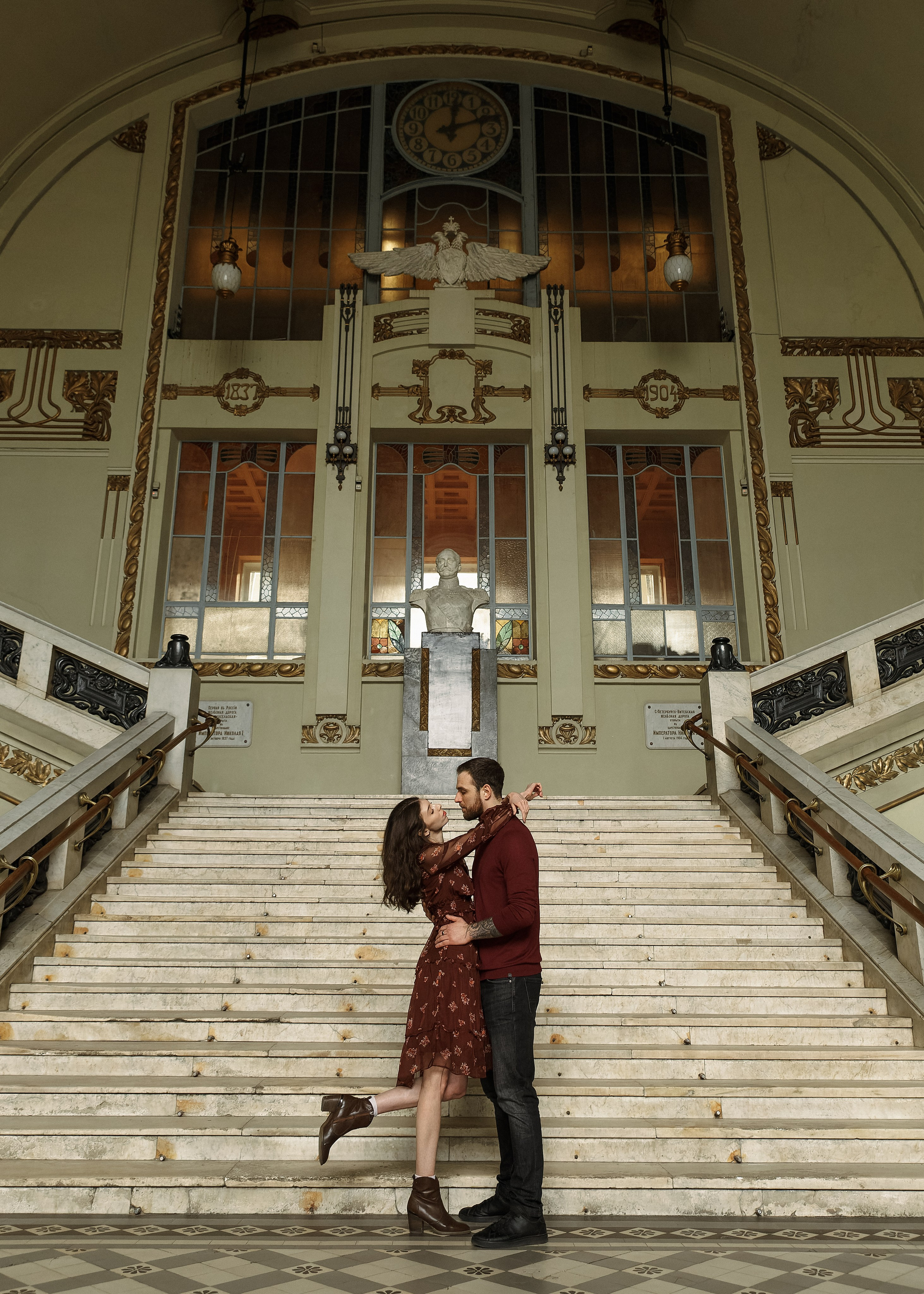Лиза и Михаил — лав стори на Витебском вокзале. Свадебный и портретный фотограф в Санкт-Петербурге Анна Демьянова