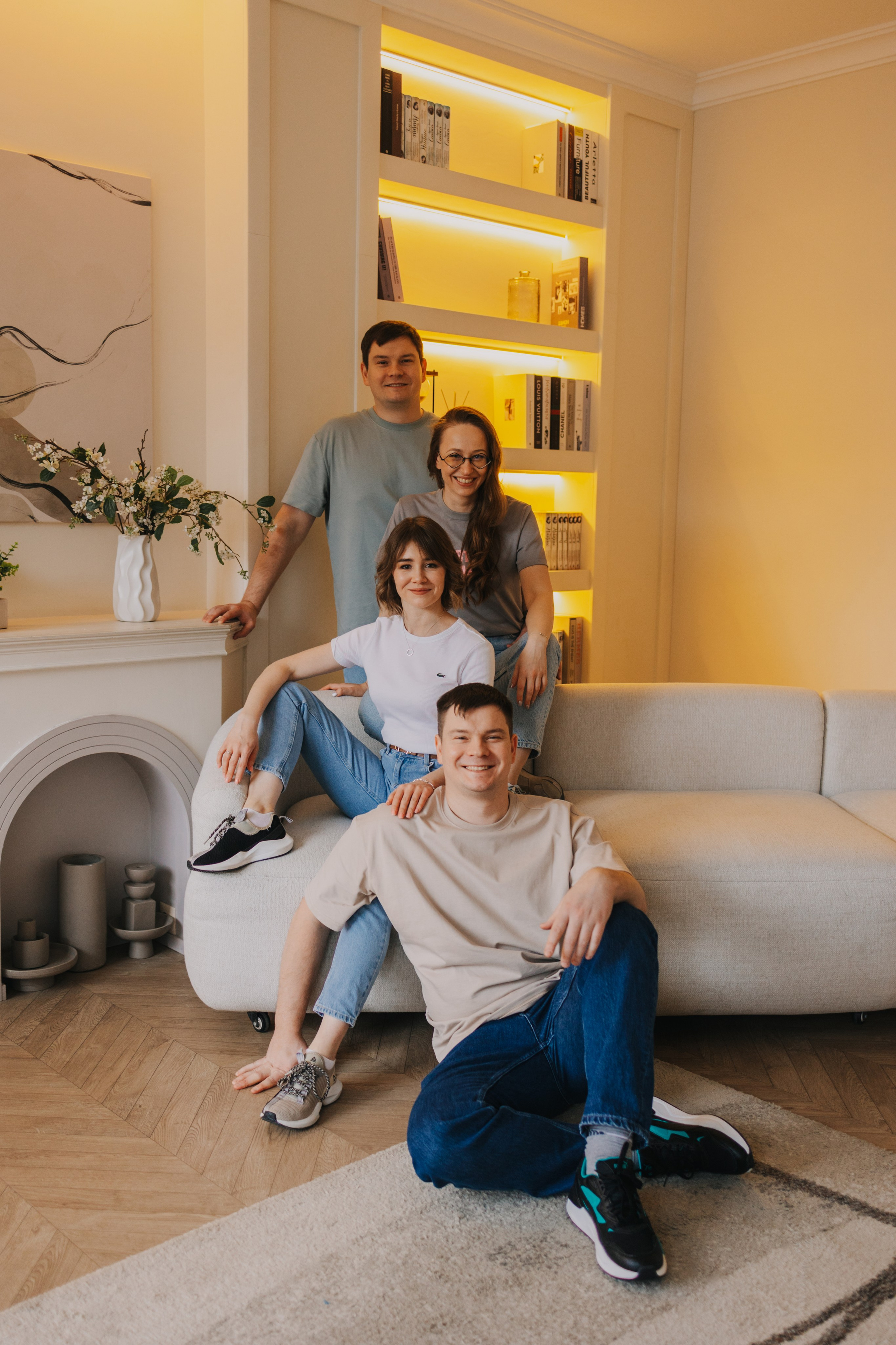 Большая семья. Домашняя фотосессия