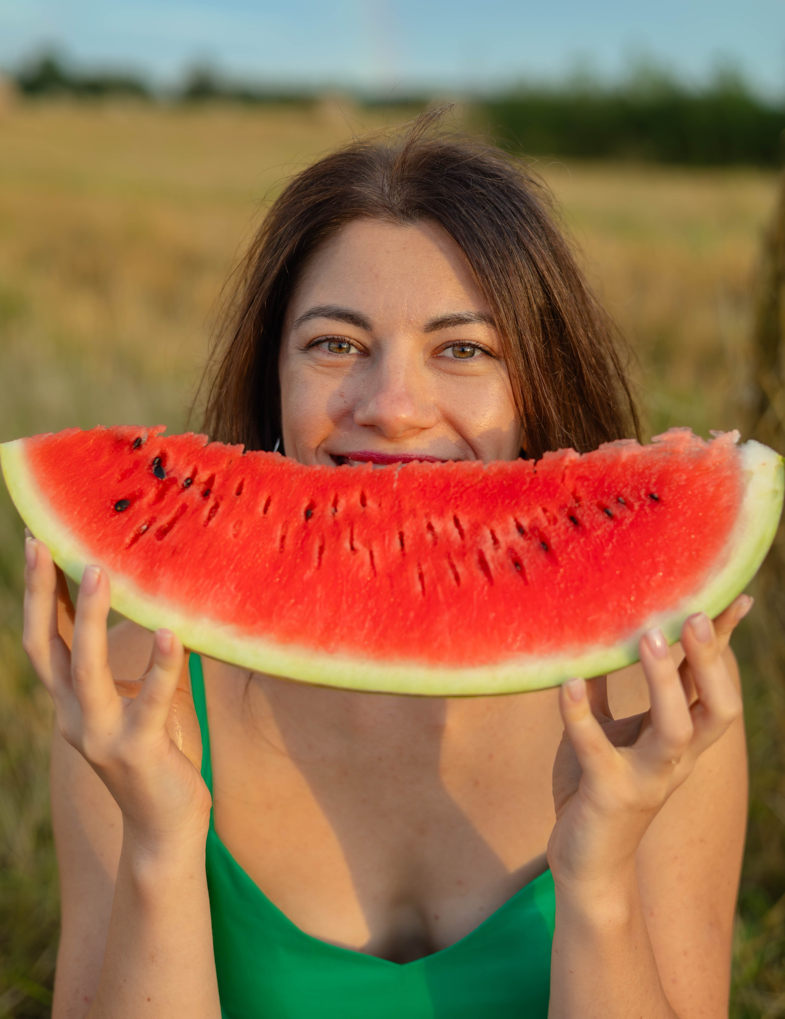 Анастасия. Закат в поле. Портретный фотограф Панферова Регина г. Санкт-Петербург, г. Казань