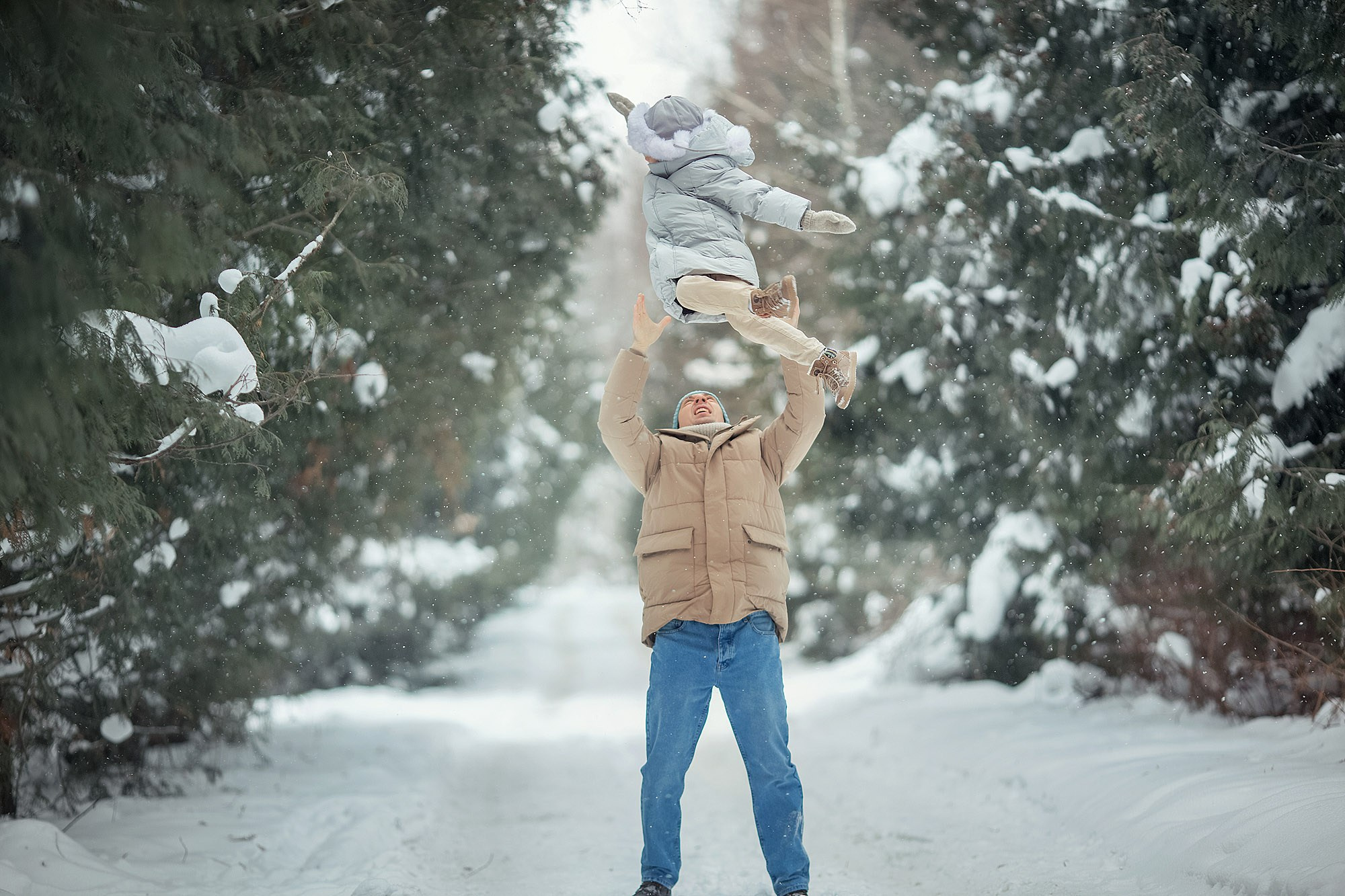 Зимние забавы на семейной фотосессии. Tatyana Nadezhdina Family photographer