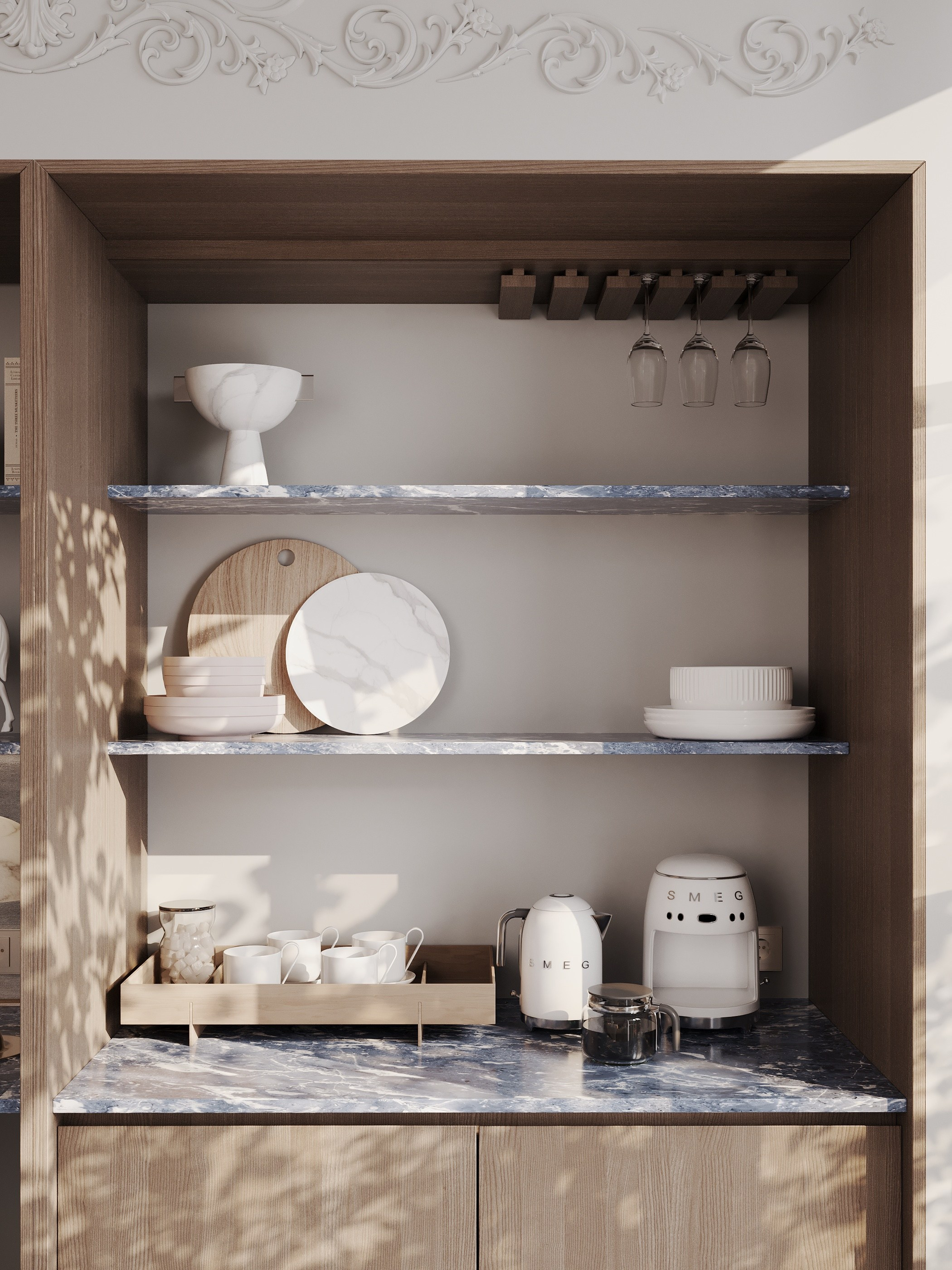 Adelle — концептуальный проект. Визуализация интерьера Corsa Render