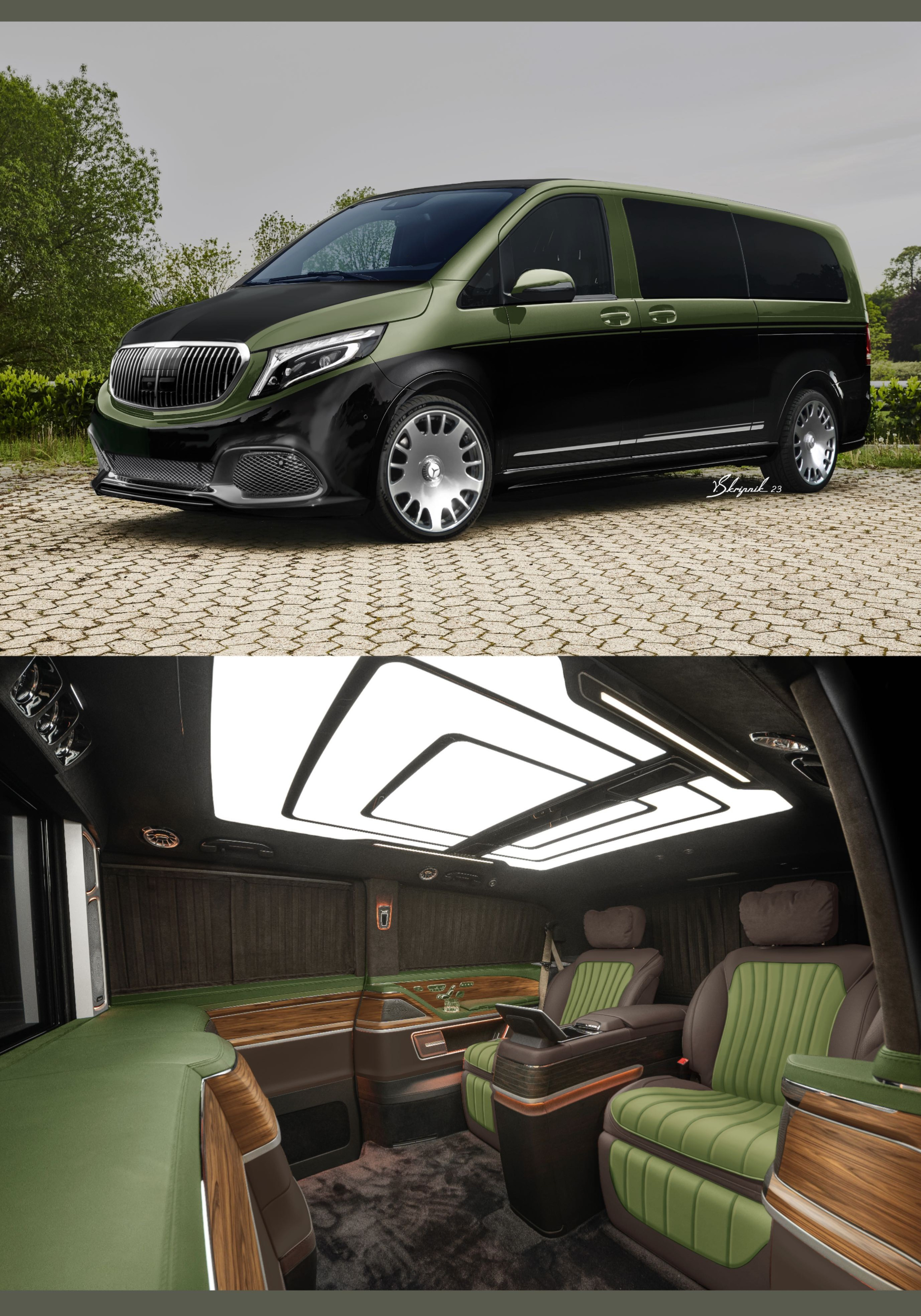 Mercedes V-class. Design Yachts and Cars