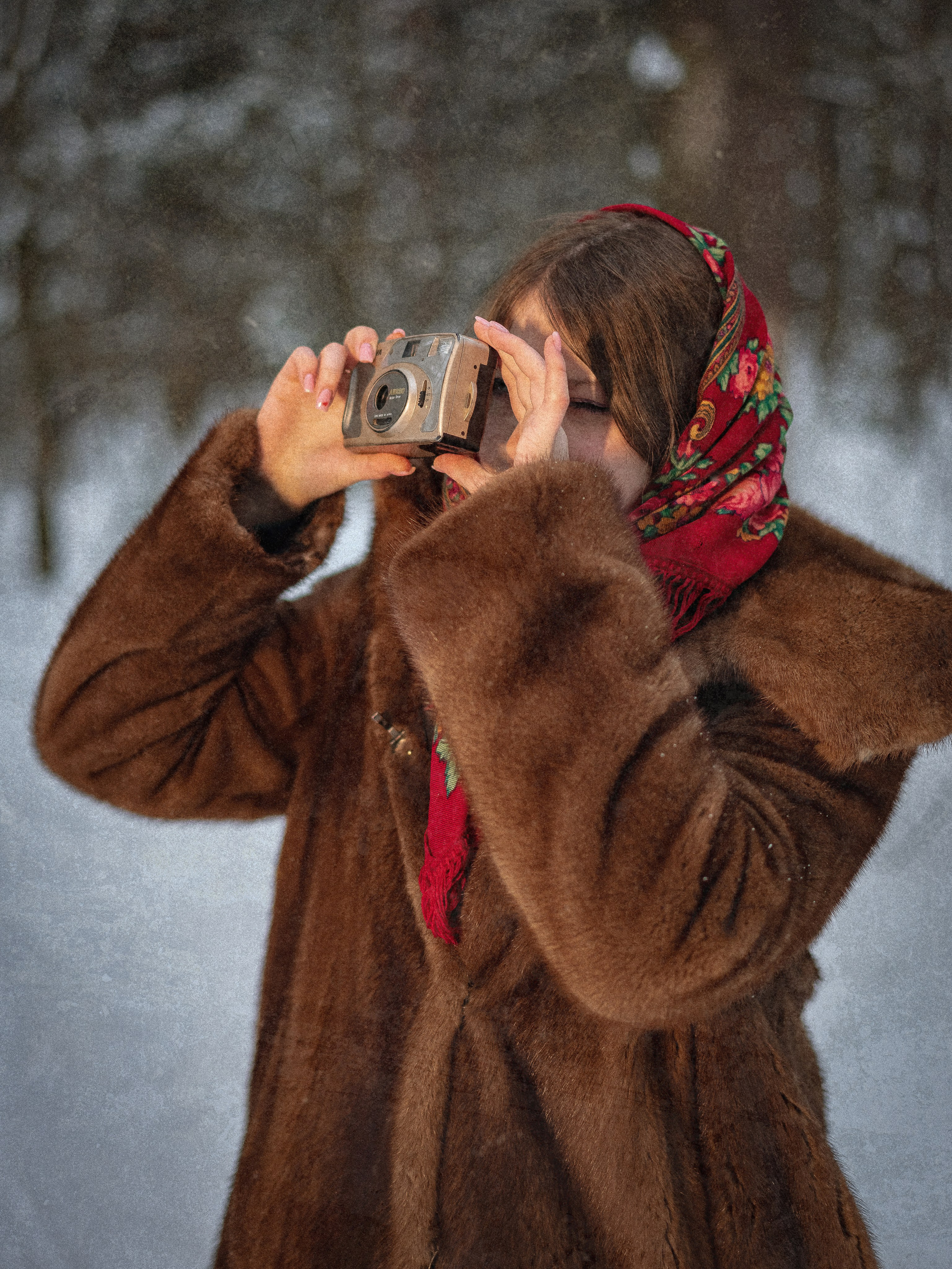 Ольга — фотосессия в зимнем стиле. Фотограф Москва