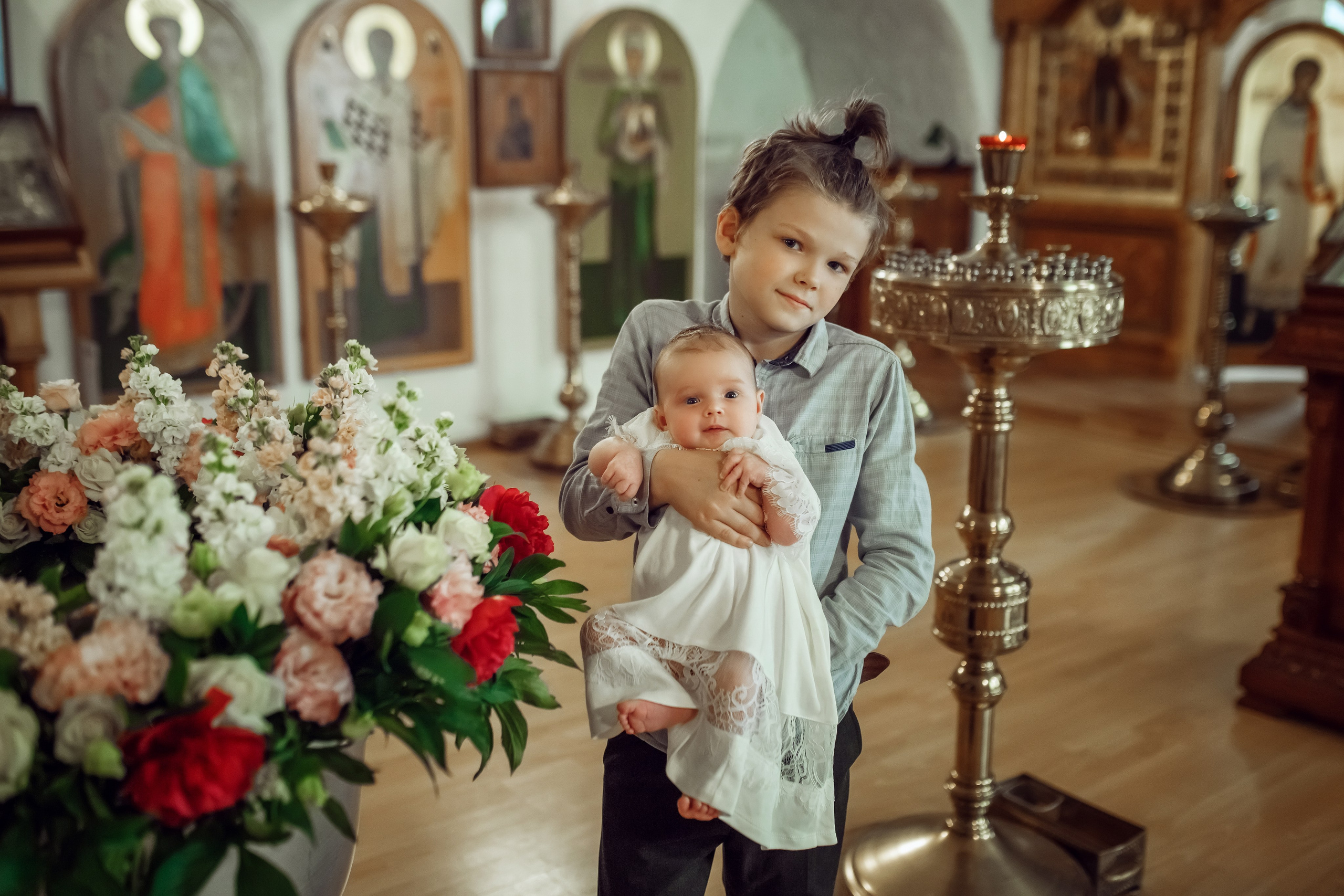 Крещение Александры. Фотограф на Крещение, семейный фотограф в Москве