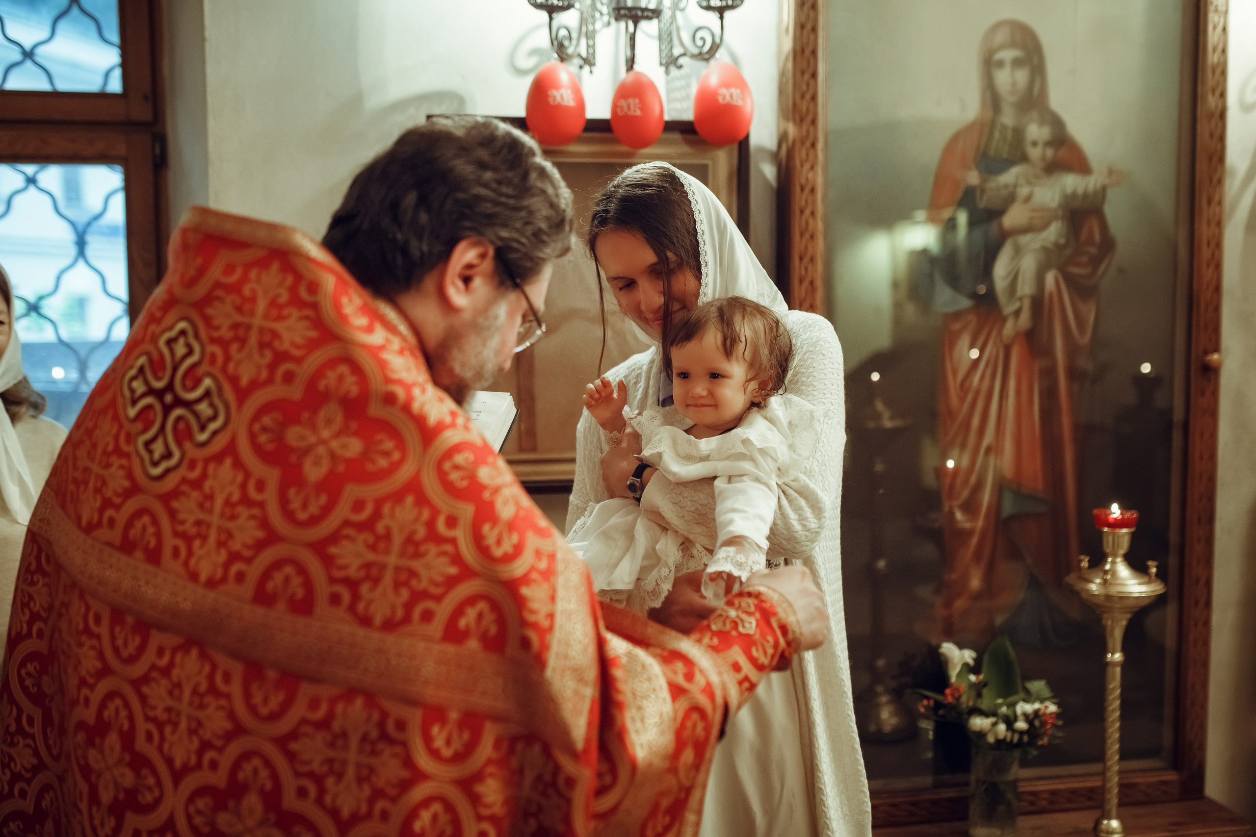 Крещение Даши. Фотограф на Крещение, семейный фотограф в Москве