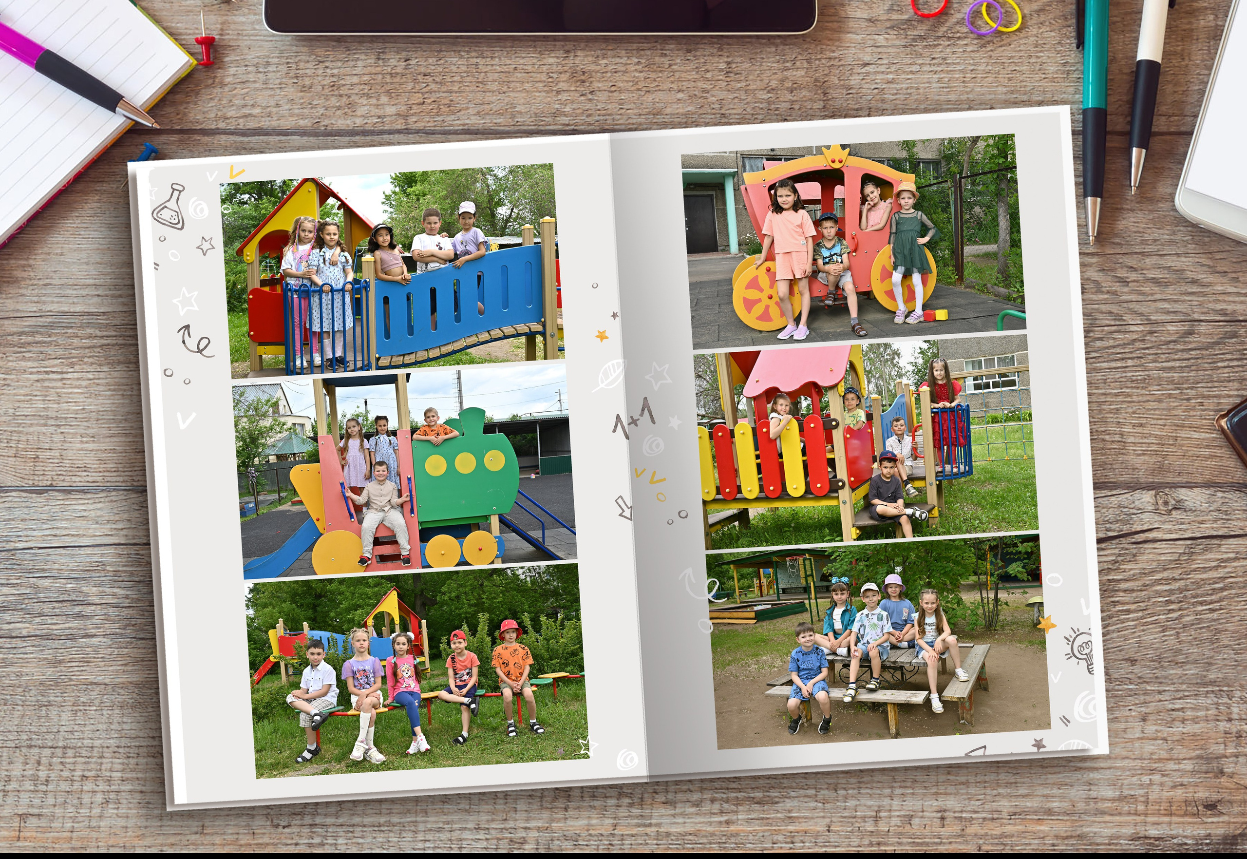 Жирафики — 4 разворота. Надежда Хабарина школьный и детский фотограф в Самаре АЛЬБОМЫ от 1700р