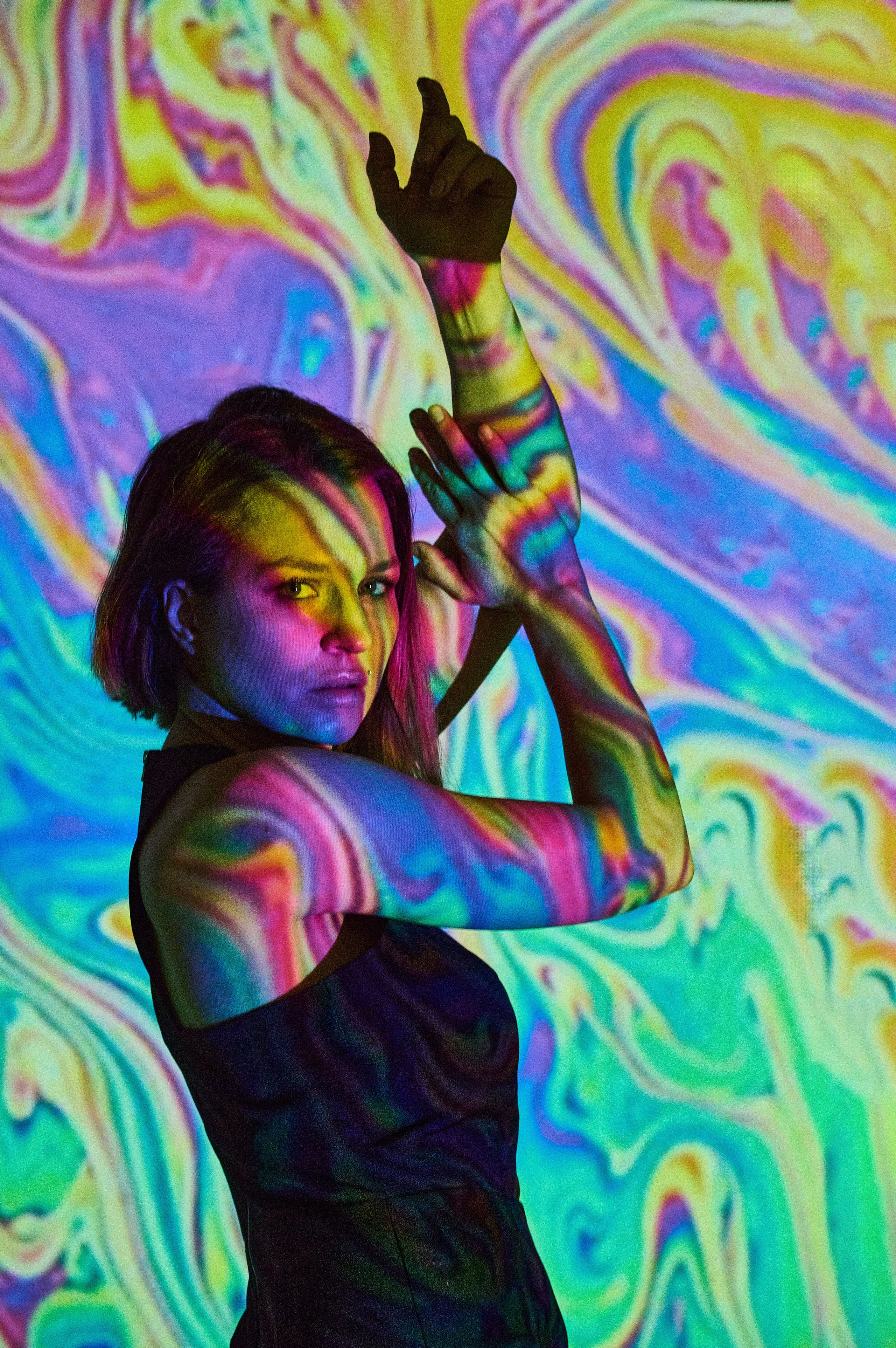 Фотосессия Ксении с проектором