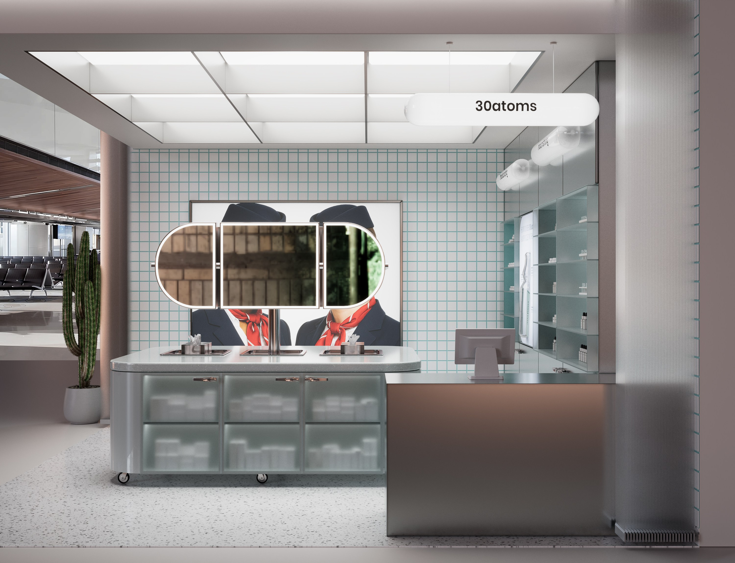 Дизайн-проект pop-up store 30atoms. KSYUSCHENKA — дизайн интерьеров в Москве, Петербурге и по всему миру