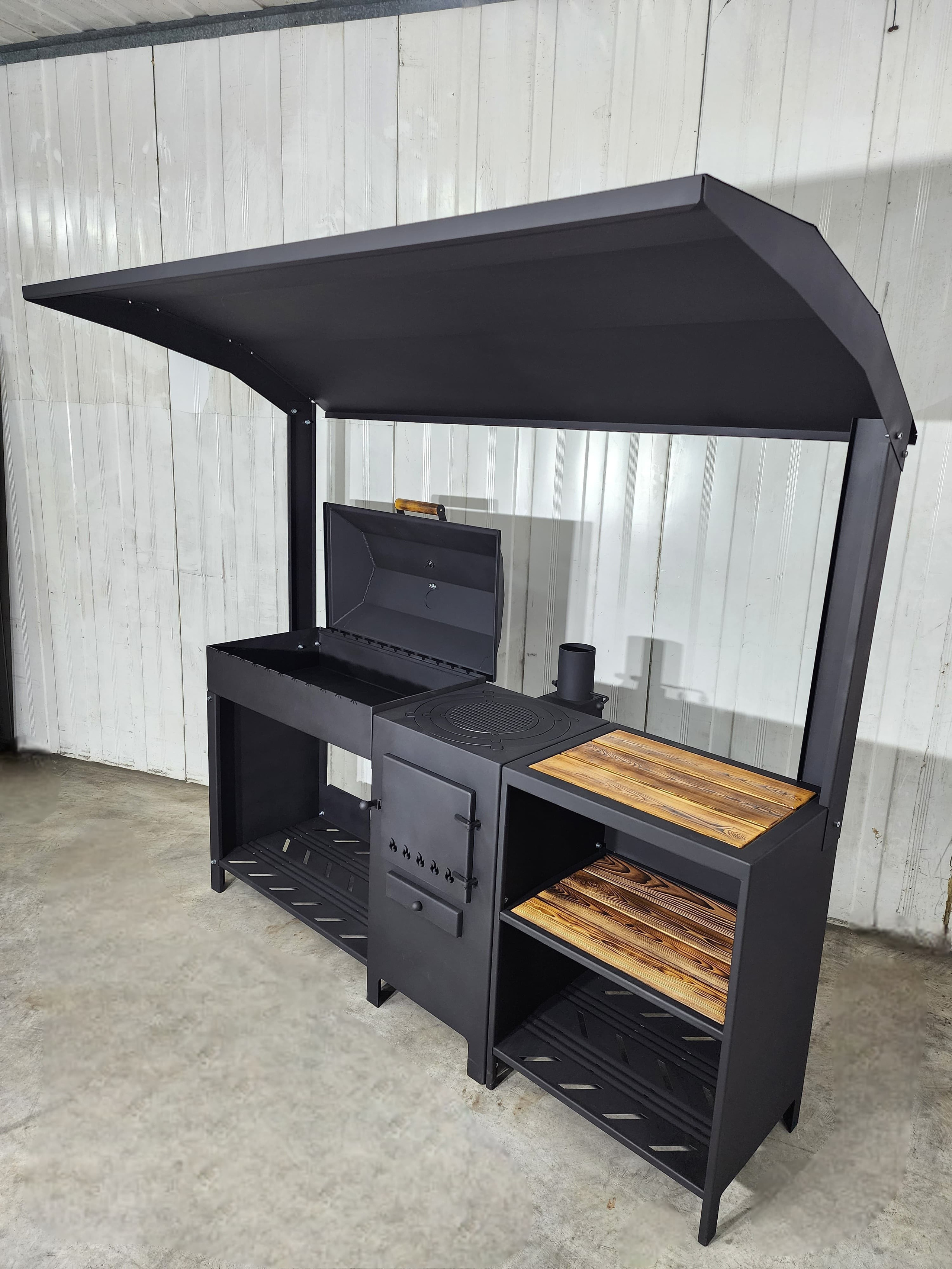 Джета с крышей. Купить / заказать мангал для дома в Краснодаре от производителя «Мангал Мастер»