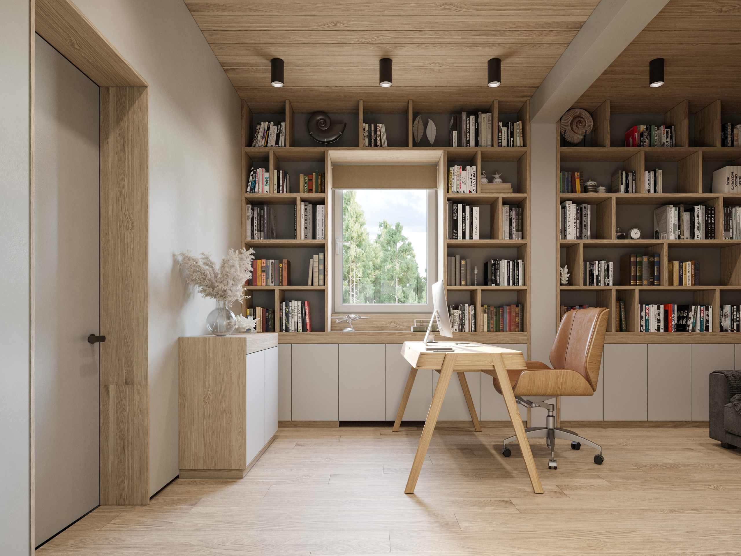 Минимализм с Деревом: 3D Визуализации Небольшого Современного Дома. Визуализатор интерьера в Москве | Брагин Кирилл