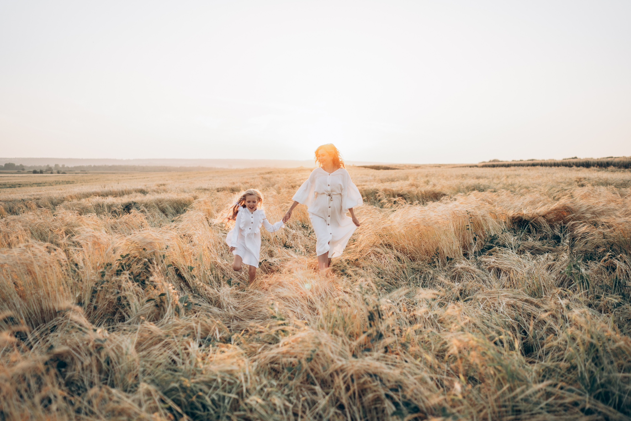 Закатная история в полях. Семейный фотограф в Москве Елена Гильманова