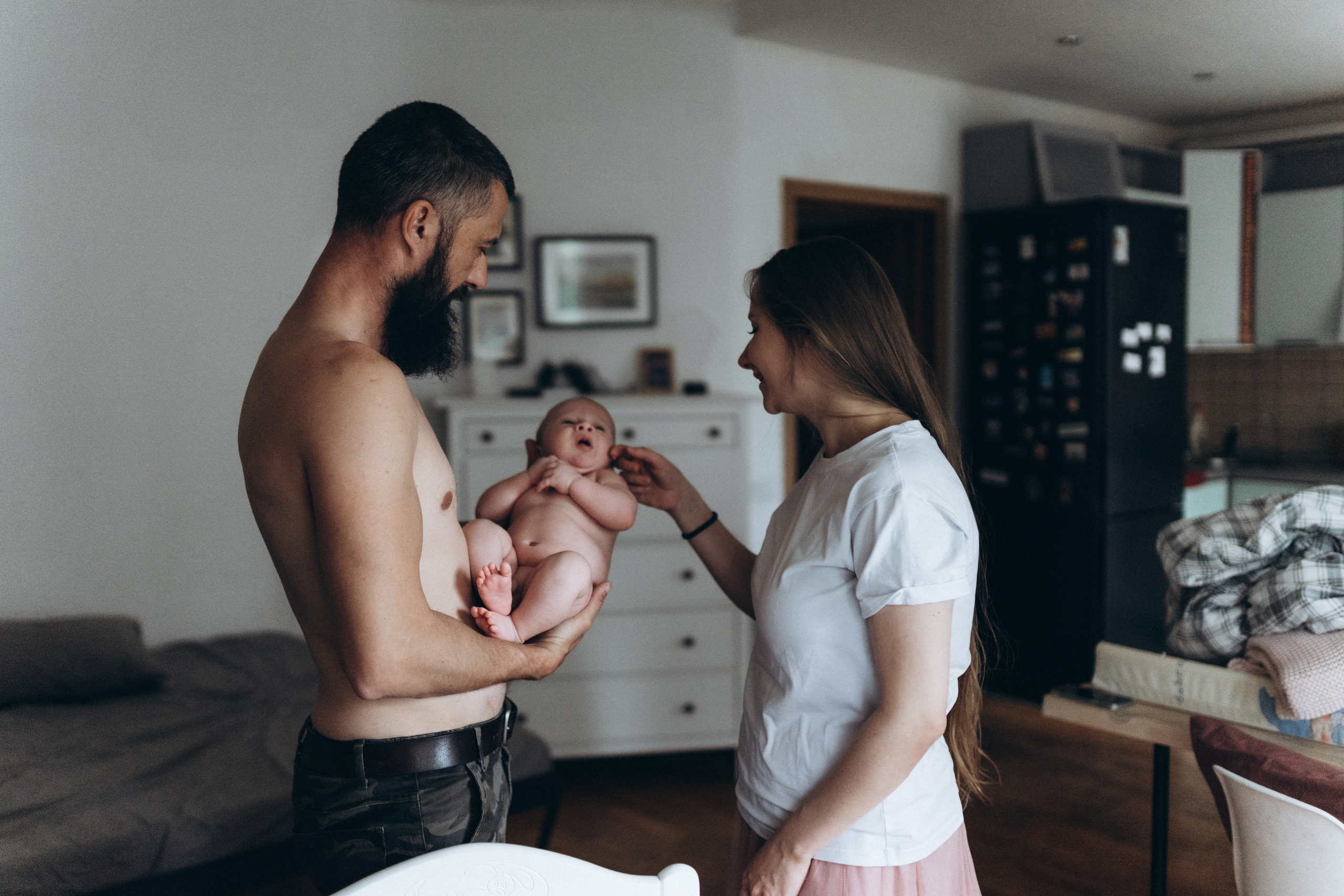 Михаил, Ирина и Ромочка. Домашняя истрия. Семейный и детский фотограф в Москве Митенкова Мария