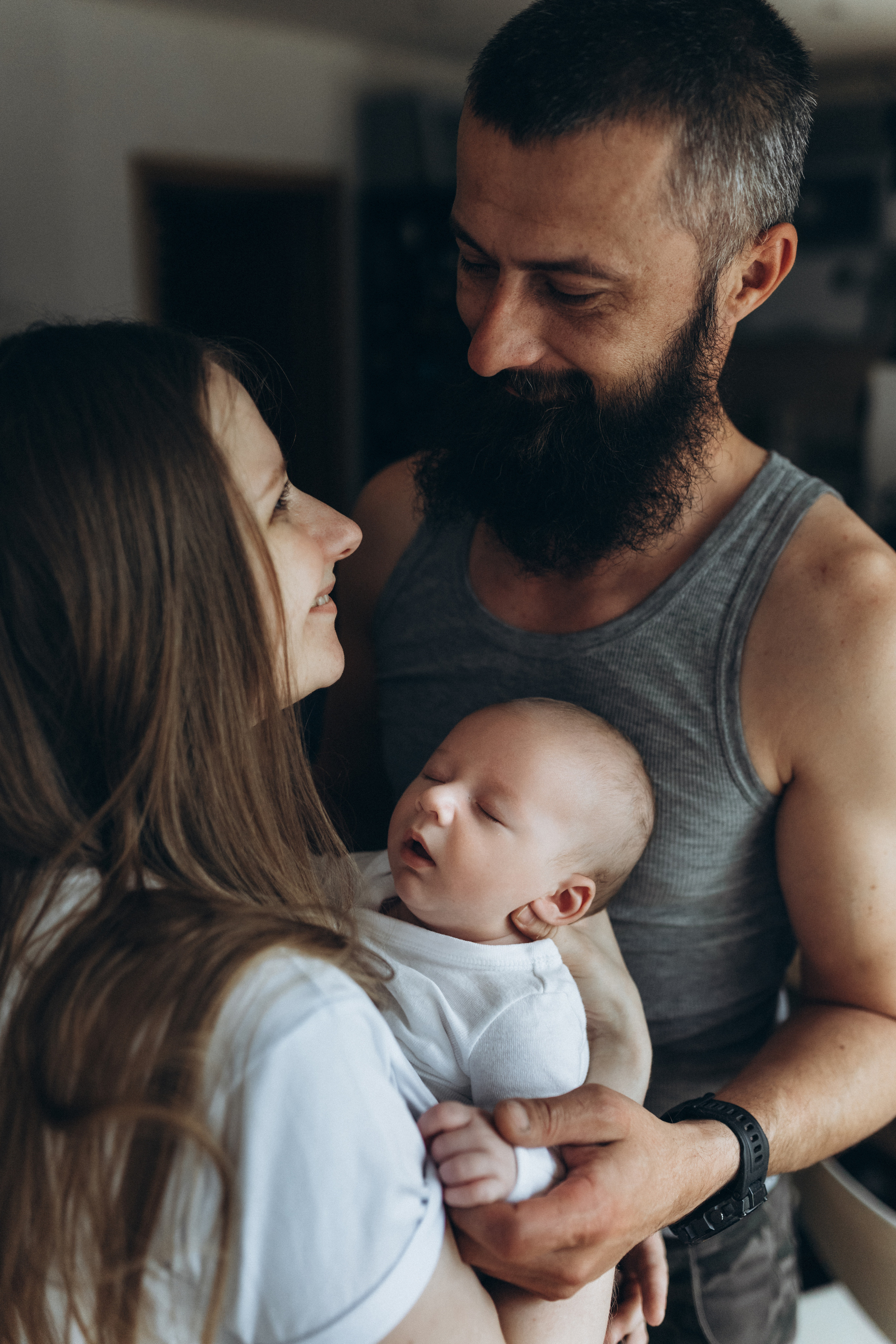Михаил, Ирина и Ромочка. Домашняя истрия. Семейный и детский фотограф в Москве Митенкова Мария