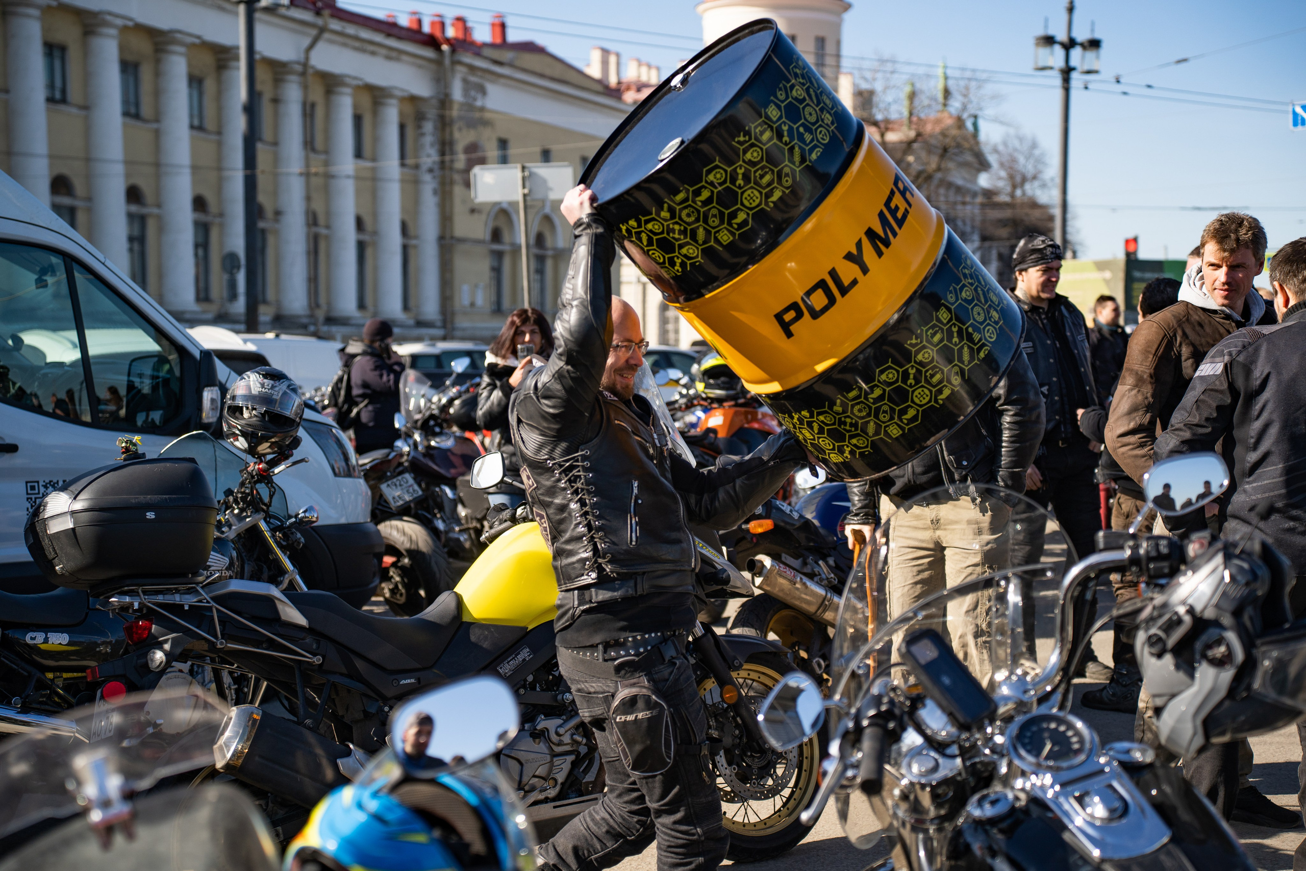 Весенний прохват мотоклуба Normans Riders MC. Концертный и репортажный фотограф в Санкт-Петербурге Слава Пахомов