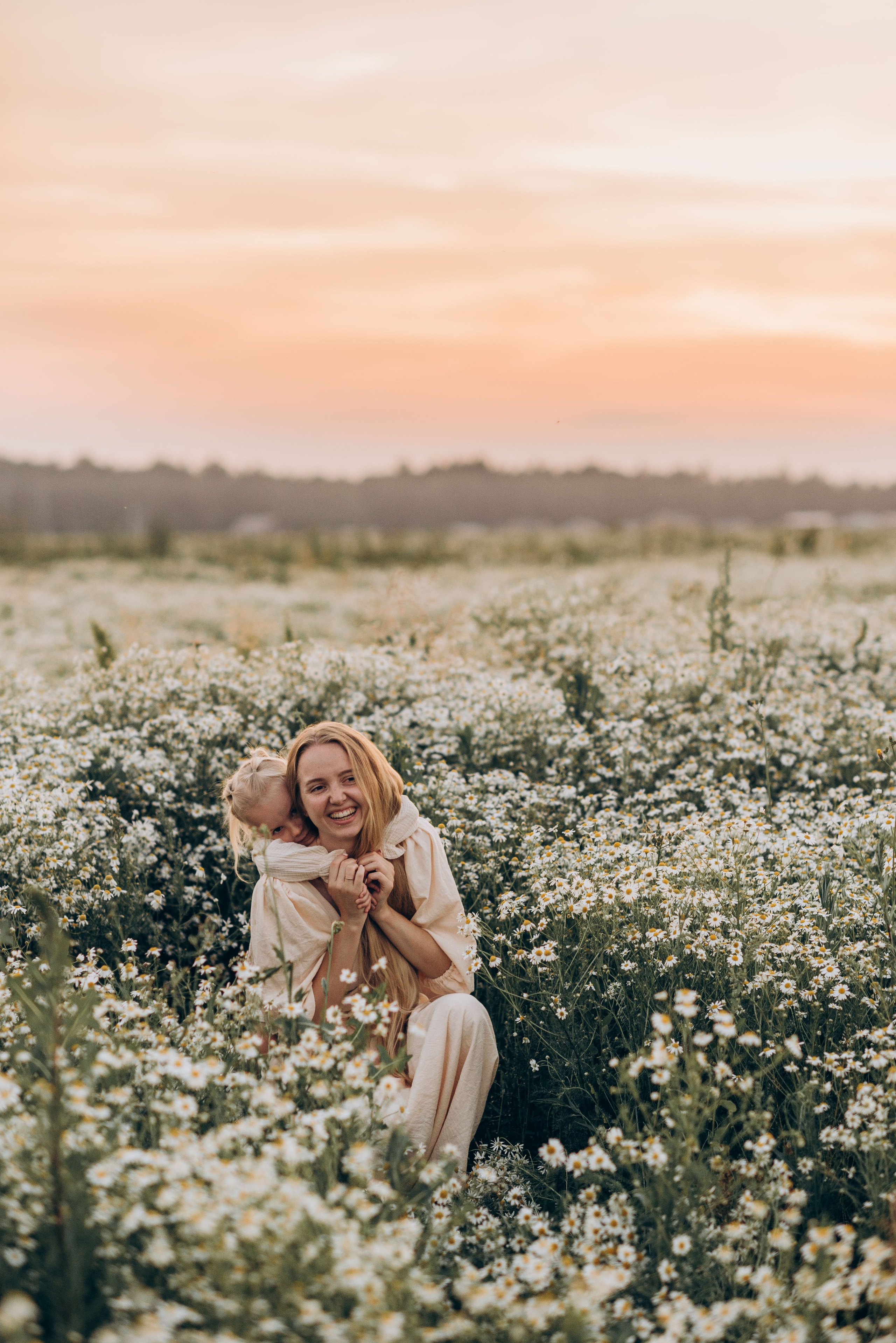 Закат в ромашках. Семейный фотограф в Домодедово и Москве Елена Пичугина