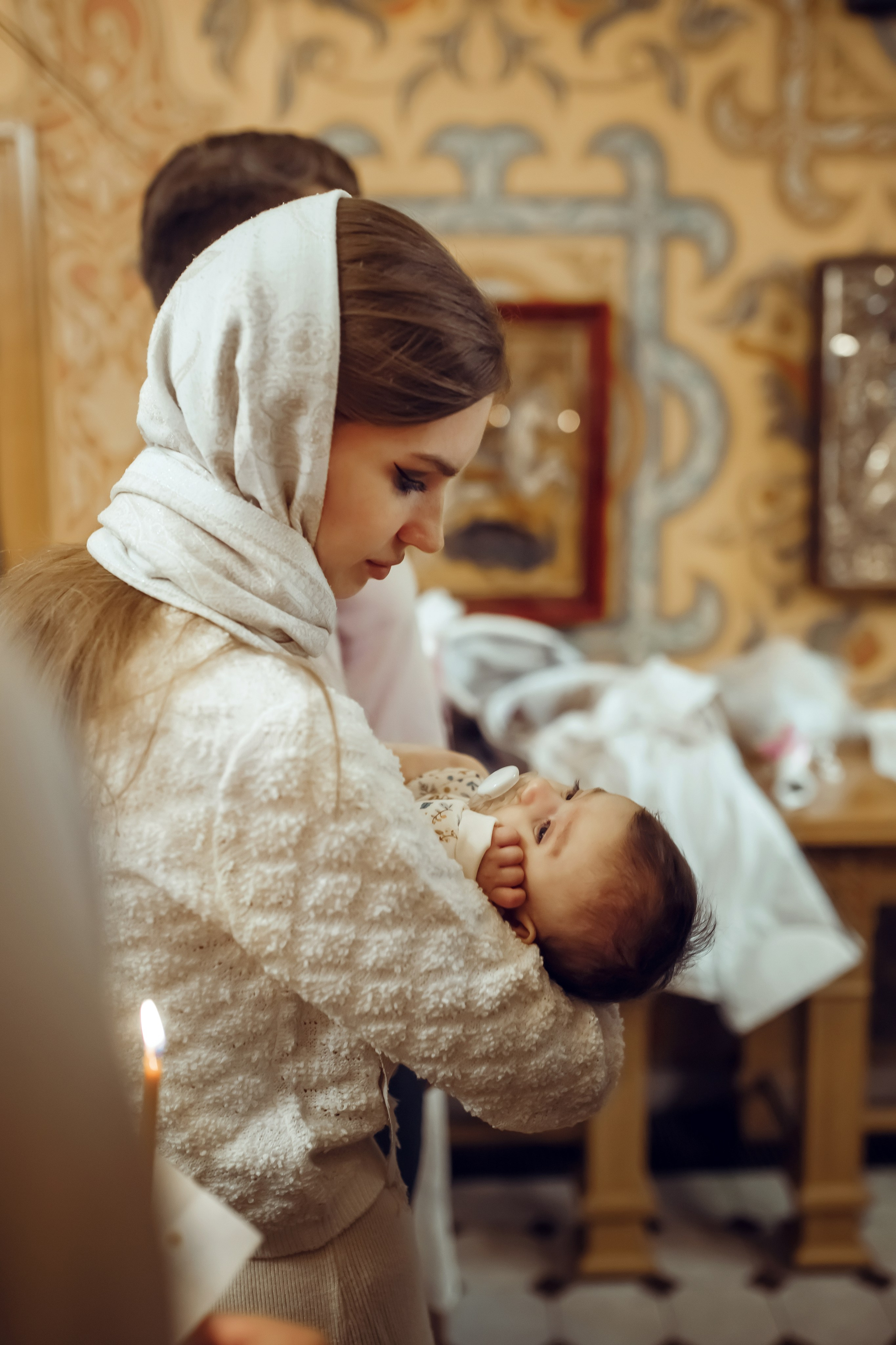 Крещение Василисы. Фотограф на Крещение, семейный фотограф в Москве