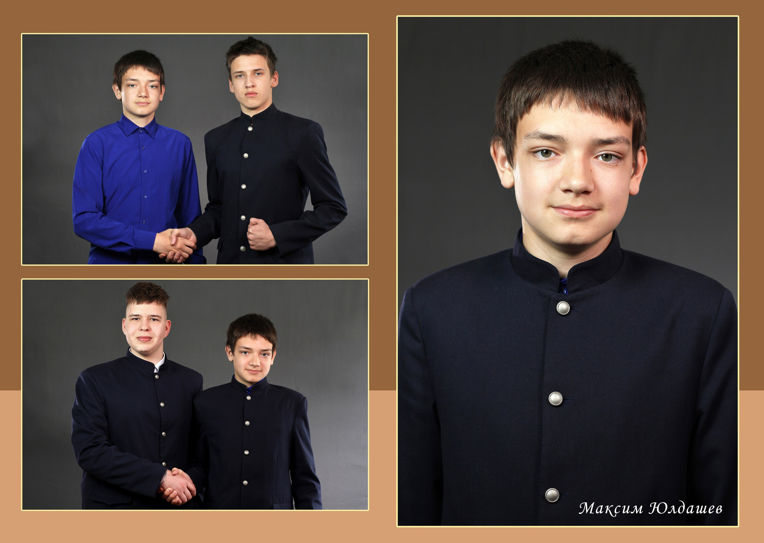 Выпускной альбом «Гимназия» для 9 класса. Твердая фотообложка. Страницы из картона с глянцевой ламинацией. От трёх разворотов. Фотограф в Москве Юлия Карпова