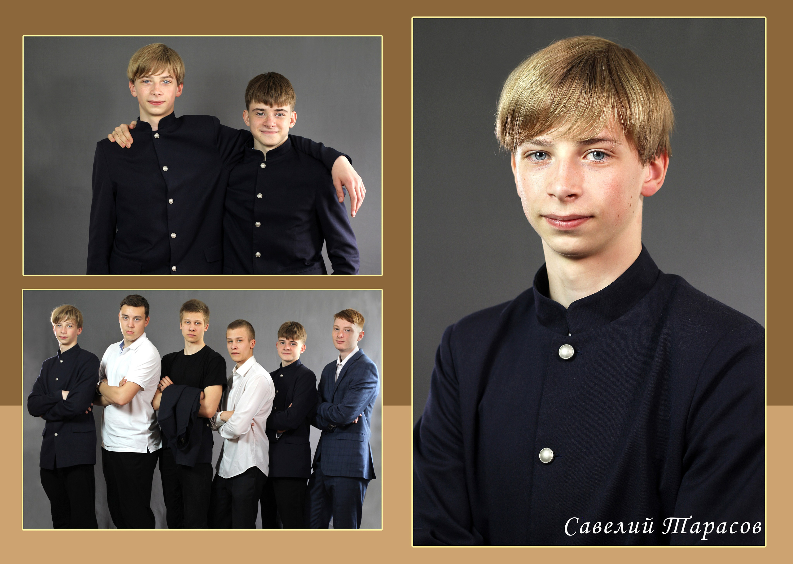 Выпускной альбом «Гимназия» для 9 класса. Твердая фотообложка. Страницы из картона с глянцевой ламинацией. От трёх разворотов. Фотограф в Москве Юлия Карпова