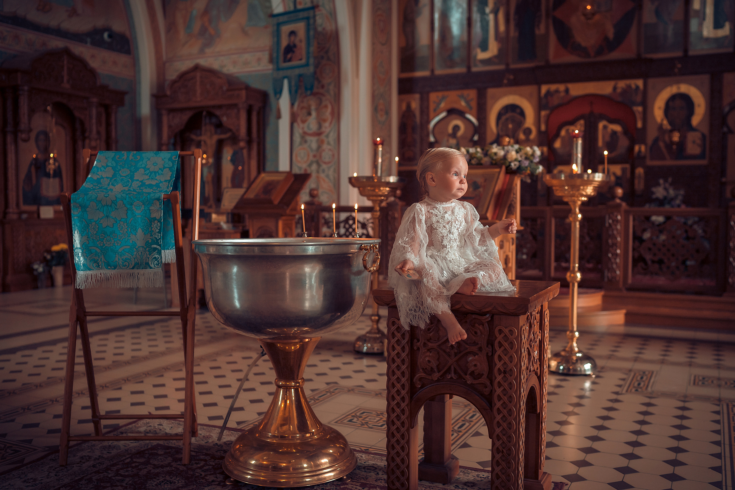 Таинство Крещения Стефании. Фотограф на Крещение и Венчание в Красноярске Рамазанова Юлия