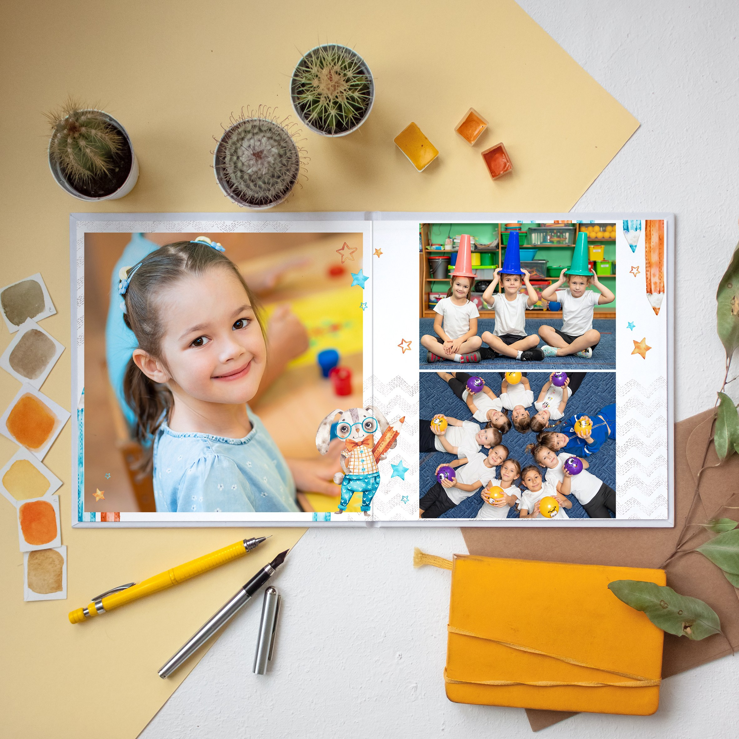 Дизайн «Ушастики» 20×20. Выпускные альбомы СПБ для садов и школ | Фотограф Олька Евченко